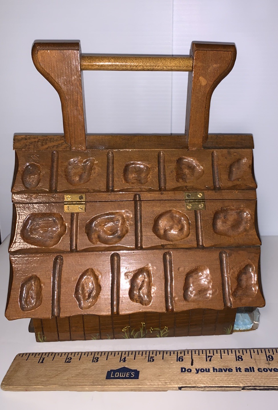 Vintage Maurice Batson Lumber Mill Folk Art Wooden House Purse Cottagecore