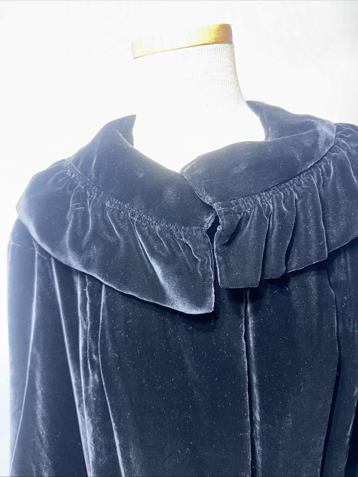 The Daytons Company 1920’s 30’s Silk Velvet Bishop Opera Sleeves Art Deco Coat L