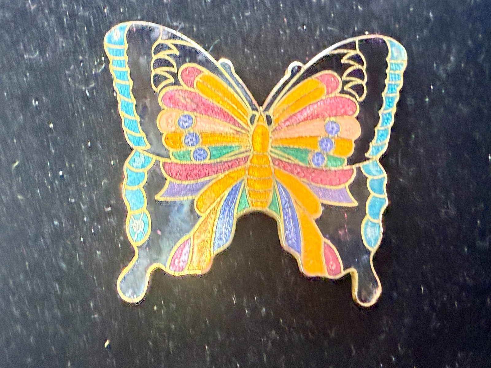 Beautiful Multi-Colored Butterfly Shaped Cutout Hippy Boho Vibe Belt Buckle