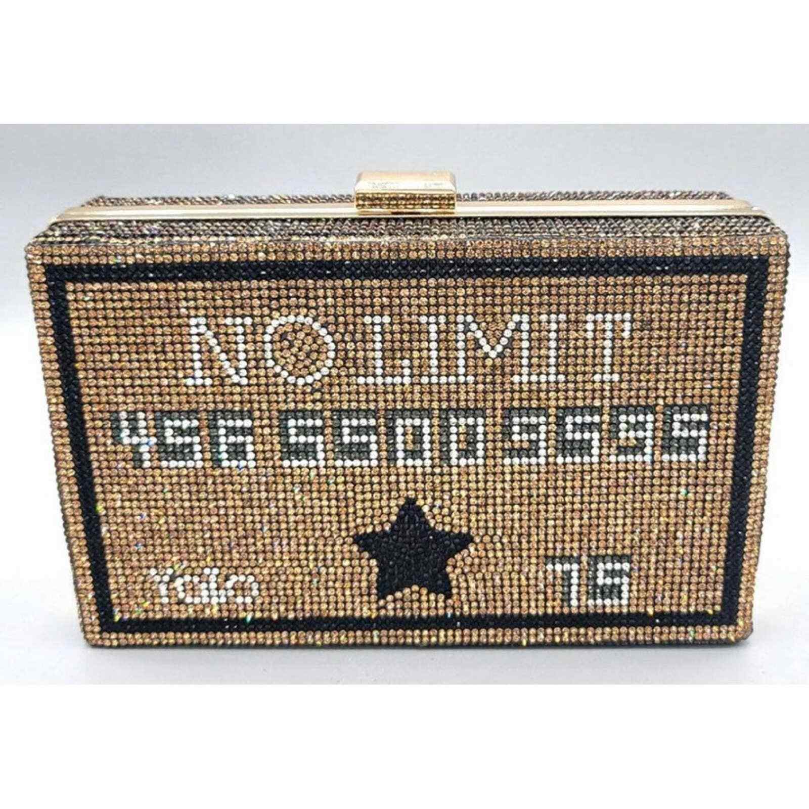 No Limit Credit Card Crystal Clutch