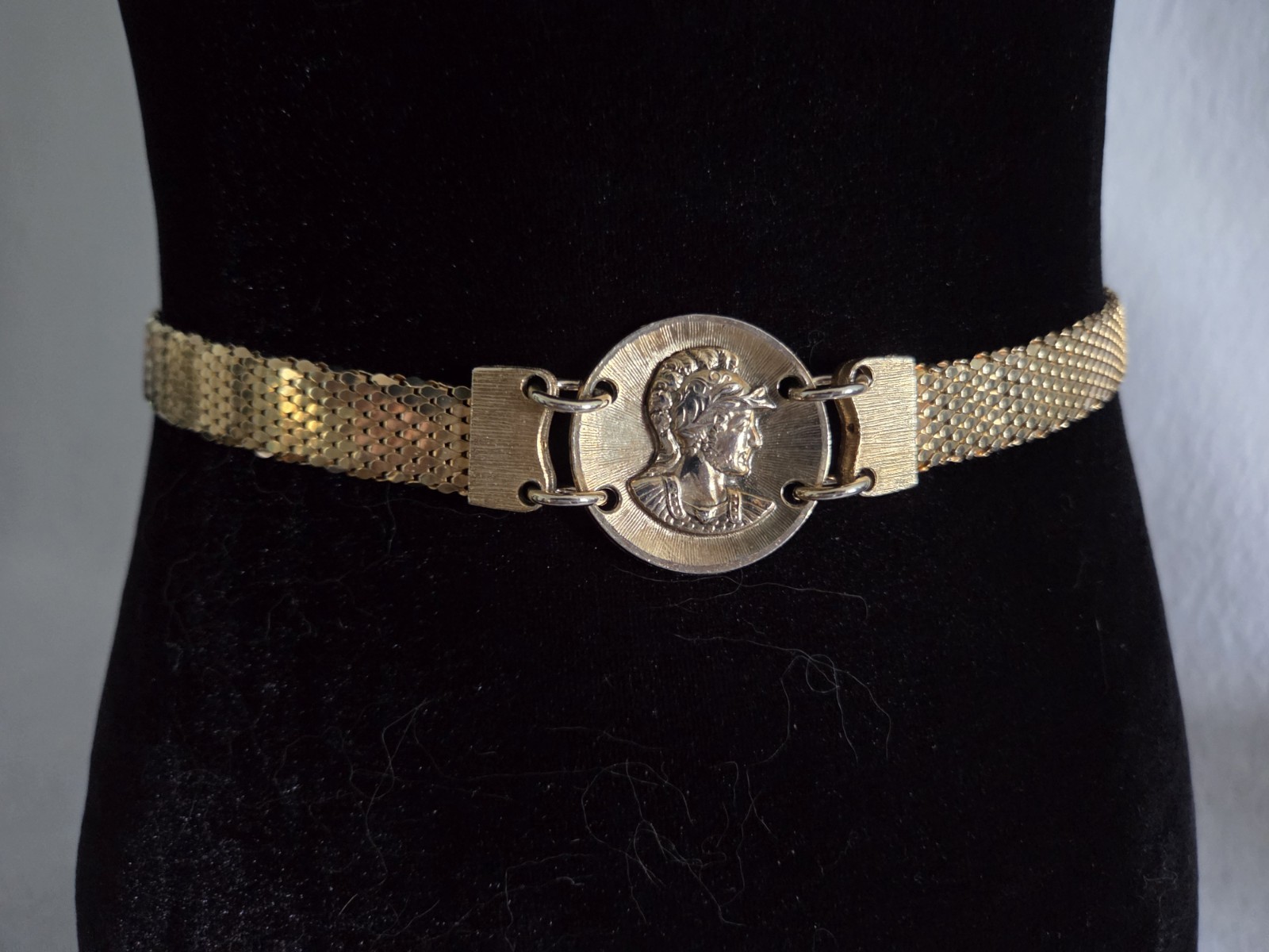 Vintage Mesh Greek Roman Spartan Coin Belt NOS Heavy 28″ – 35″