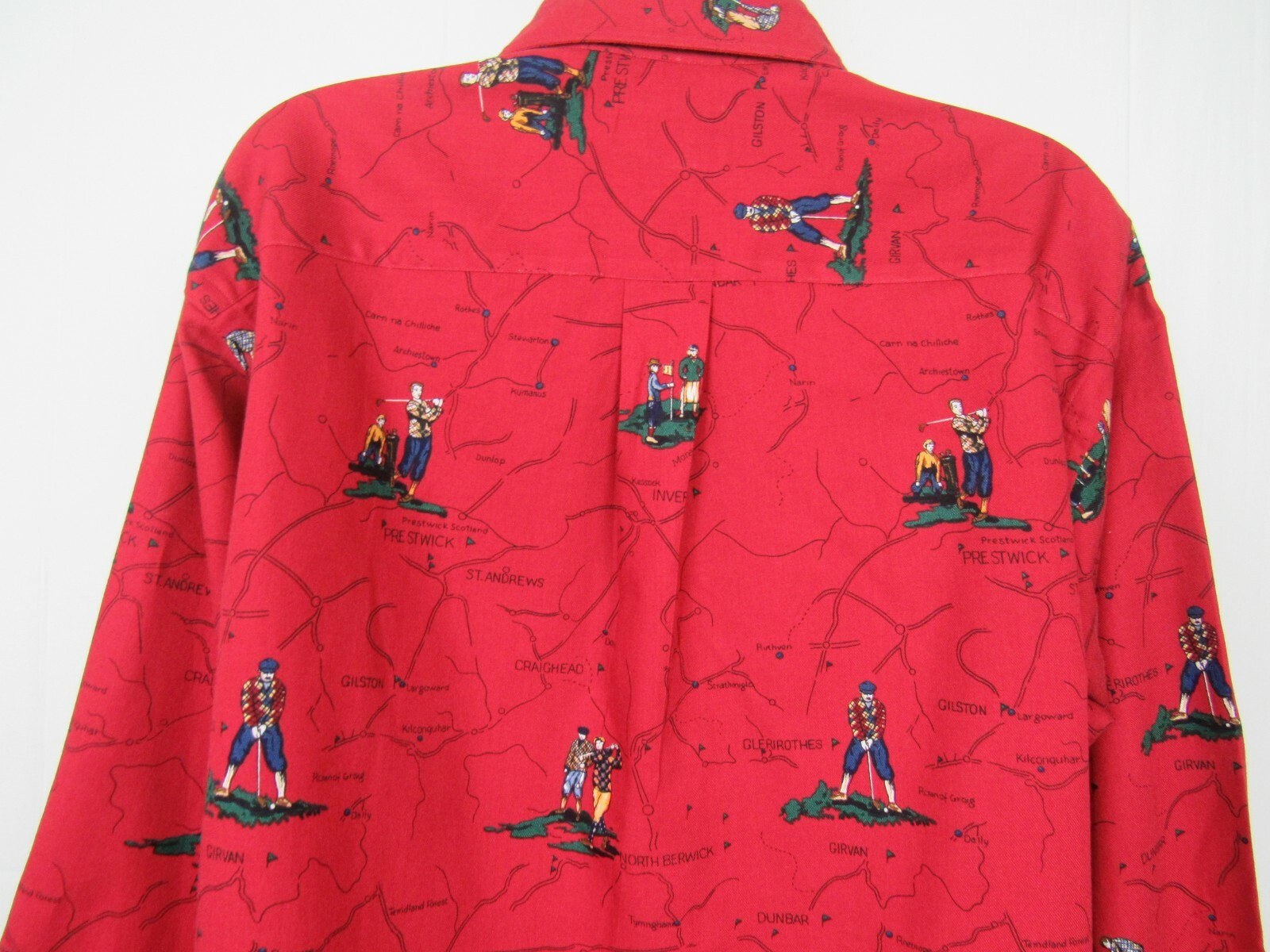 VTG 1980s KENNETH GORDON MEN’S SIZE LARGE GOLF SHIRT ST. ANDREWS UNITED KINGDOM