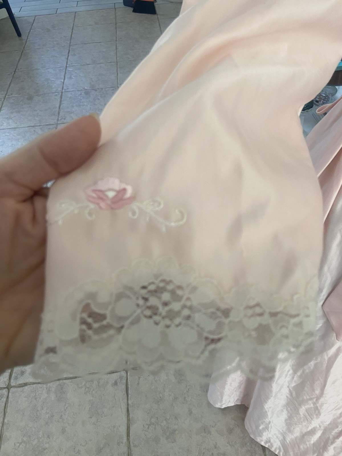 Vtg Judith Ritter Barbizon Boutique Pink Robe Lace Hollywood Regency Wedding