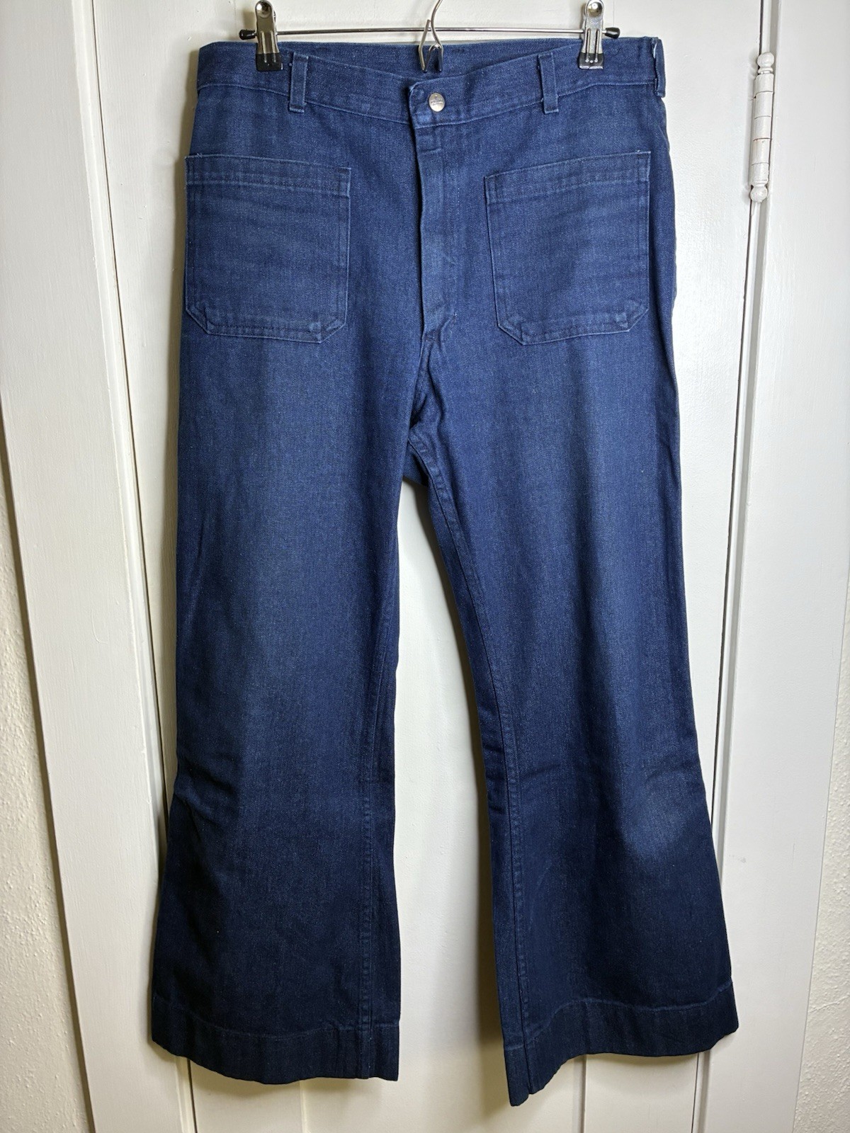 Vintage 1970’s Seafarer Utility Bell Bottom Dungarees Made In USA Men’s 33×30