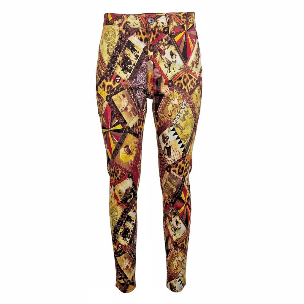 Vintage Christian Lacroix Bazaar Pants 90s Print France IT 38 Rare