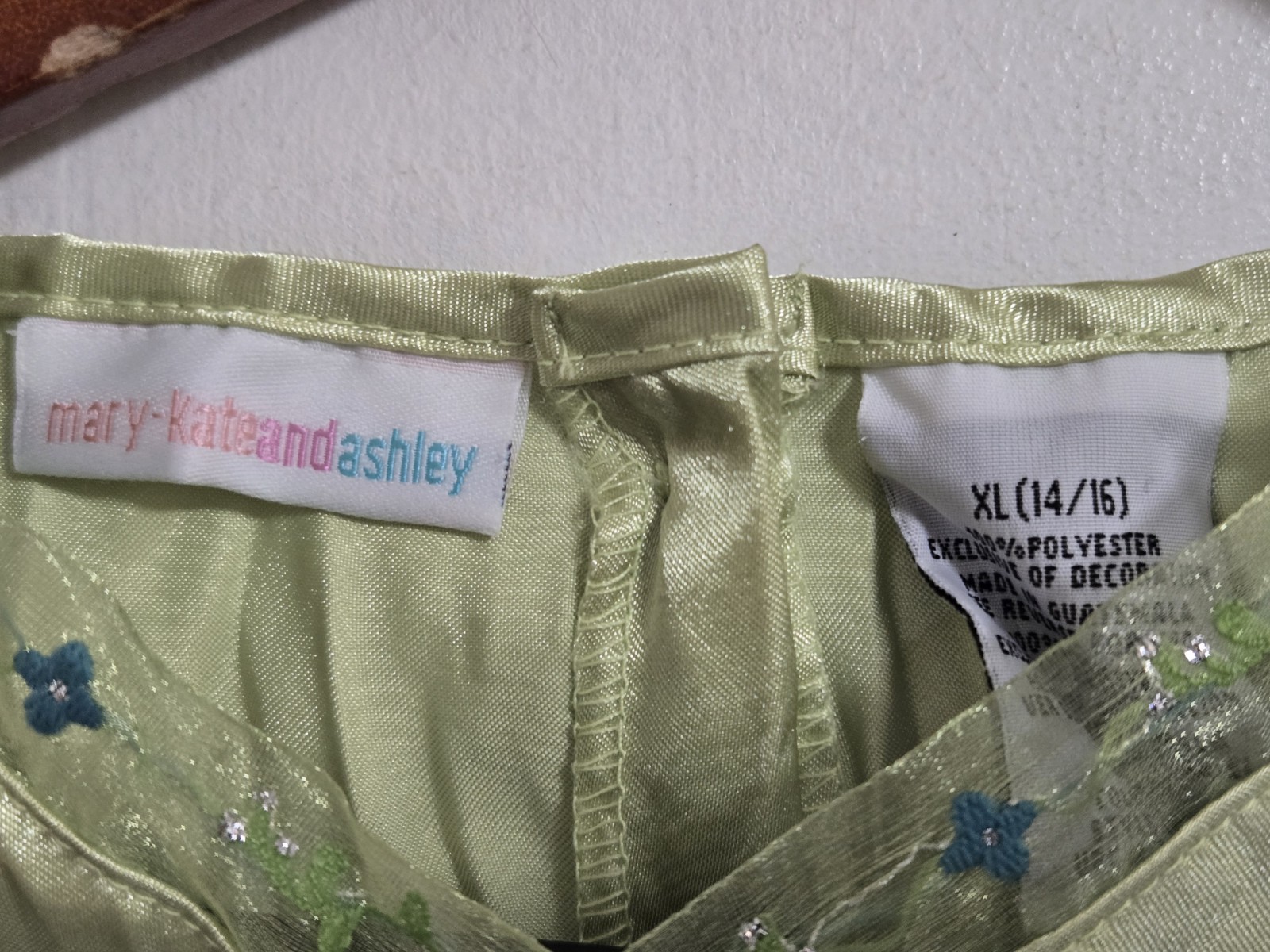Vintage Mary-Kate And Ashley Top Girls XL Green Floral Y2K Boho Fairy Babydoll