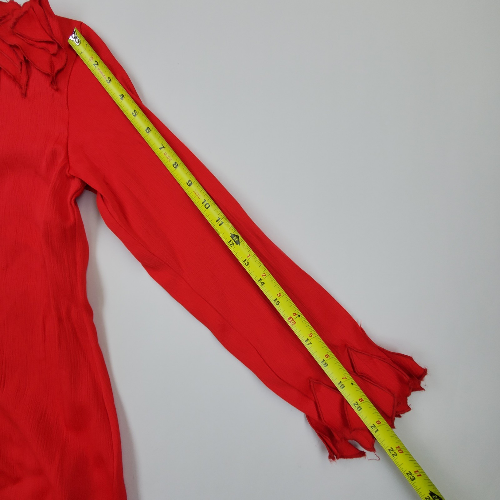 Amazing Vintage 80s 2 Piece Suit Set Blazer Skirt Red New Wave S 1980s Deadstock