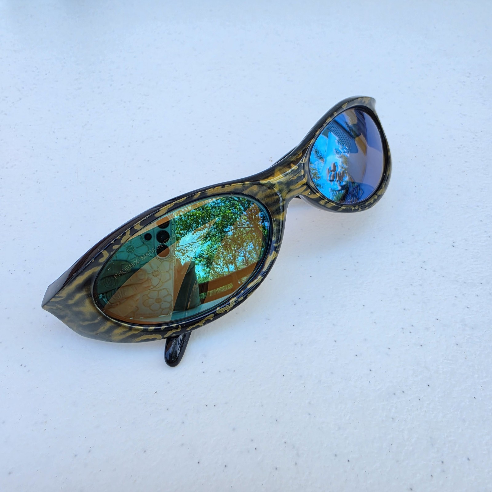 Vintage Phoenix Wraparound Sunglasses Made In Italy 90s Cyber Rave Oakley Style