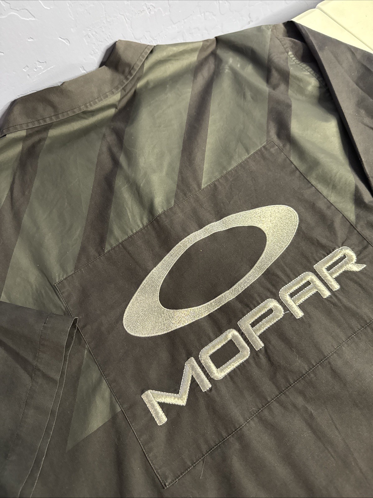 Oakley Software Mopar Racing Button Down Short Sleeve Shirt 90s Vintage 2XL