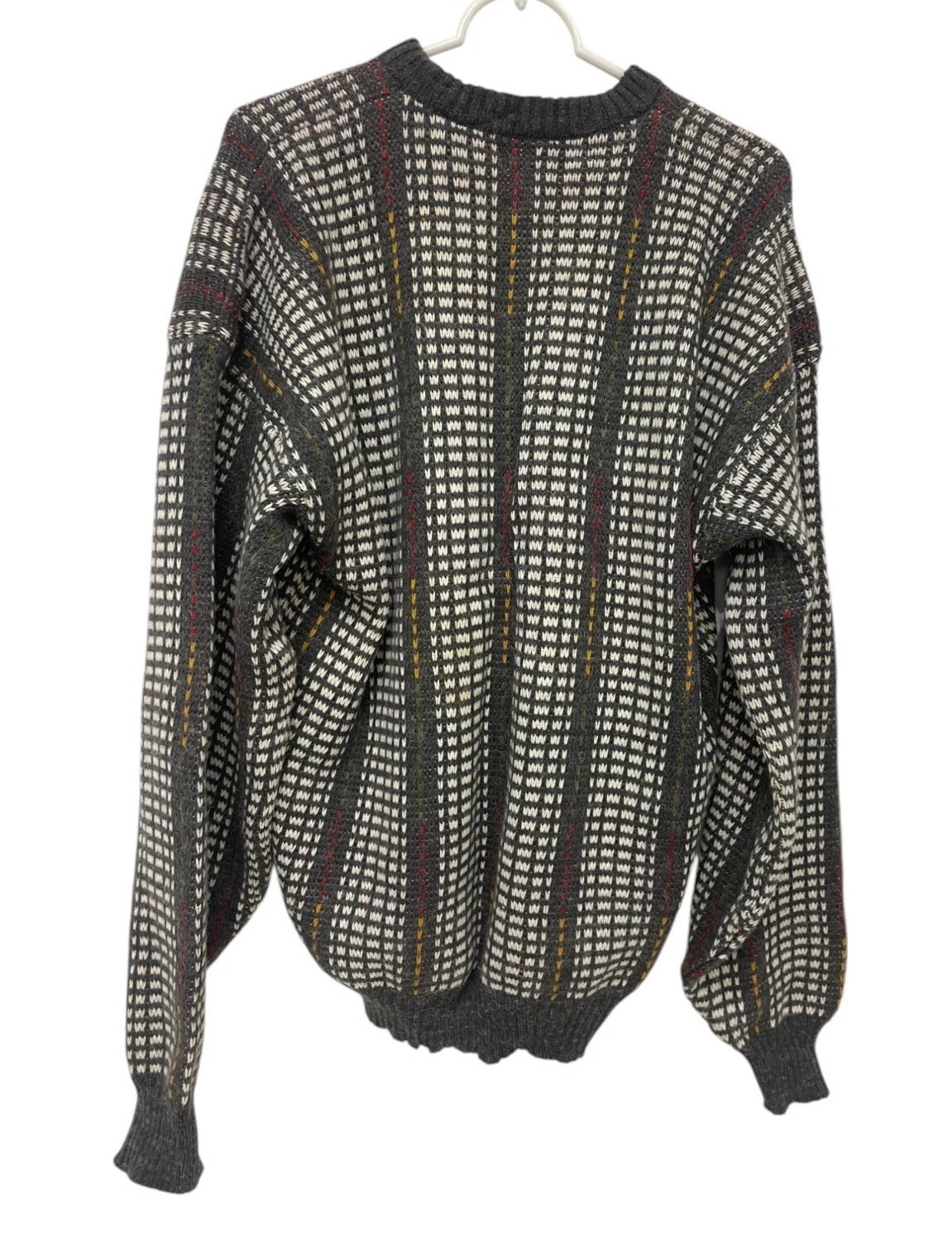McGregor Pullover Sweater Mens Size XL Gray Multi Knit Crew Neck Vintage