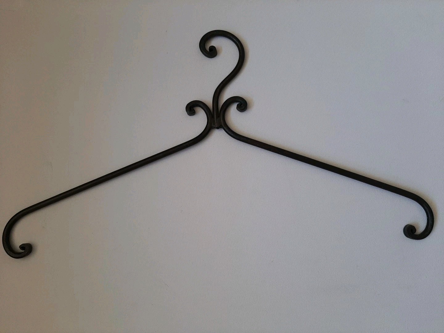 Lot of 3 Cast Iron Clothing Hangers Clothes Decorative Fancy Store Displays