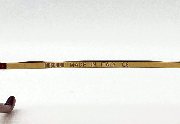 Vintage 1990s Moschino Gold Oval Eyeglass Frames Made in Italy NOS