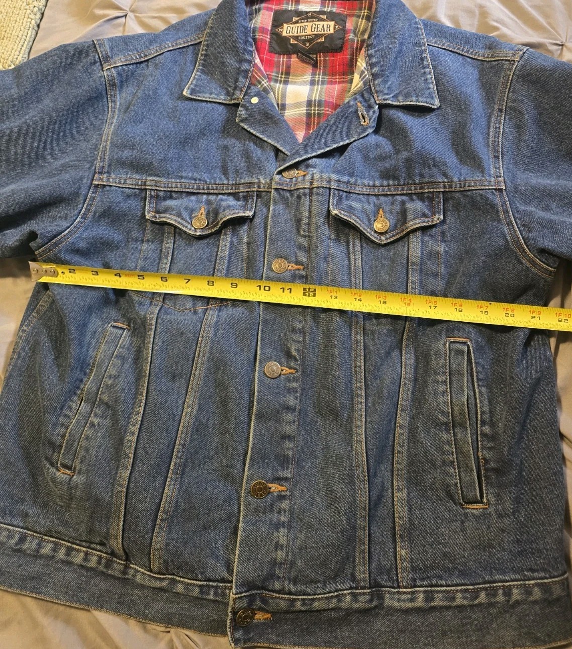 Vintage Field Tested Guide Gear Jean Jacket size Small