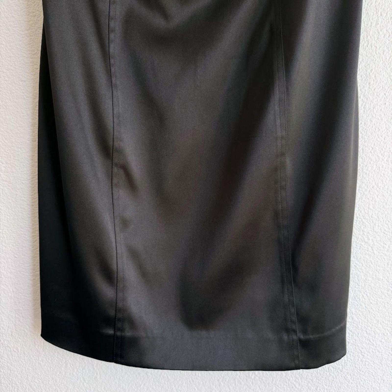 Vintage Y2K Betsey Johnson Collection Black Satin Mini Dress size 8