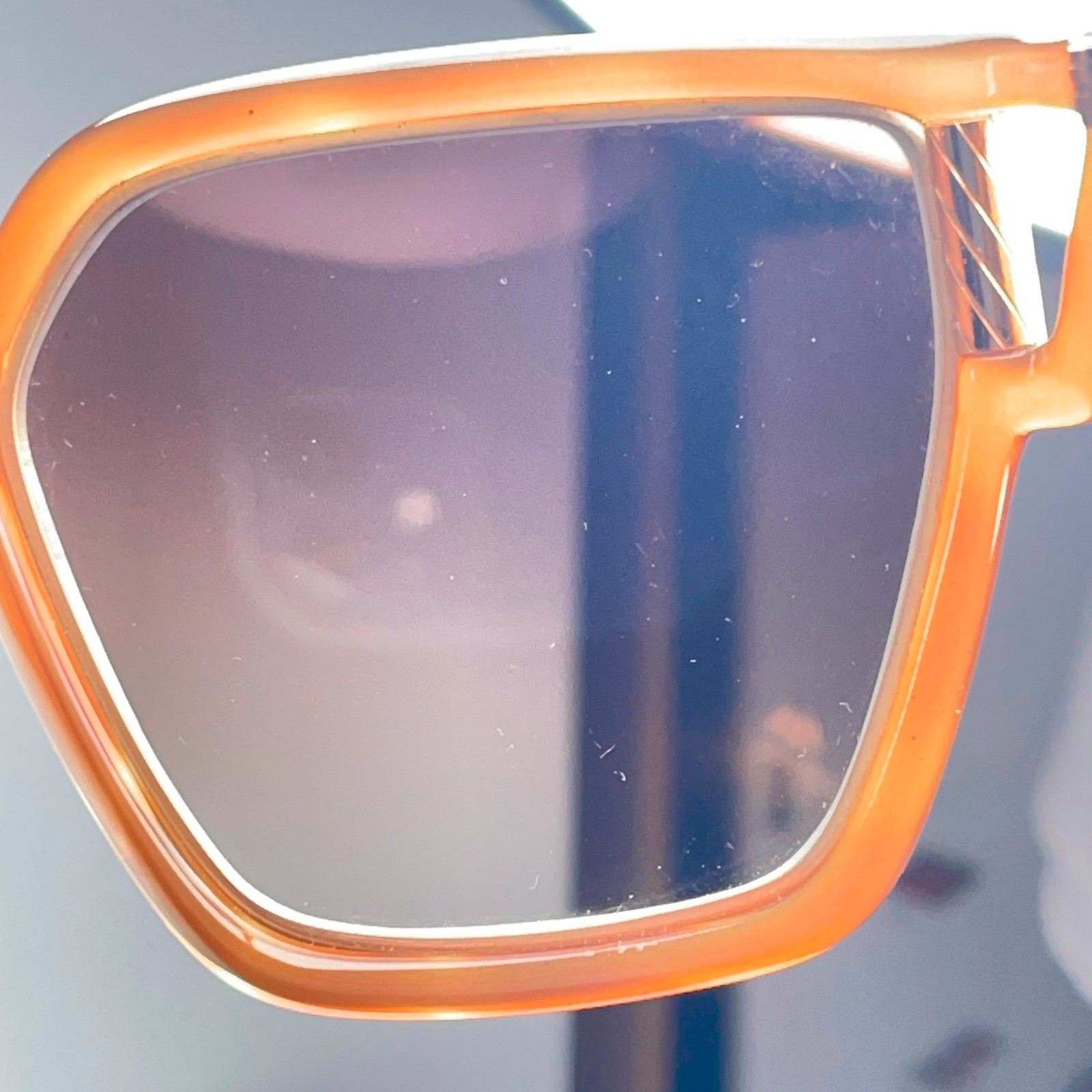 Vintage 70s TED LAPIDUS Paris France EYEGLASSES Brown Gold Oversized MOD Rare