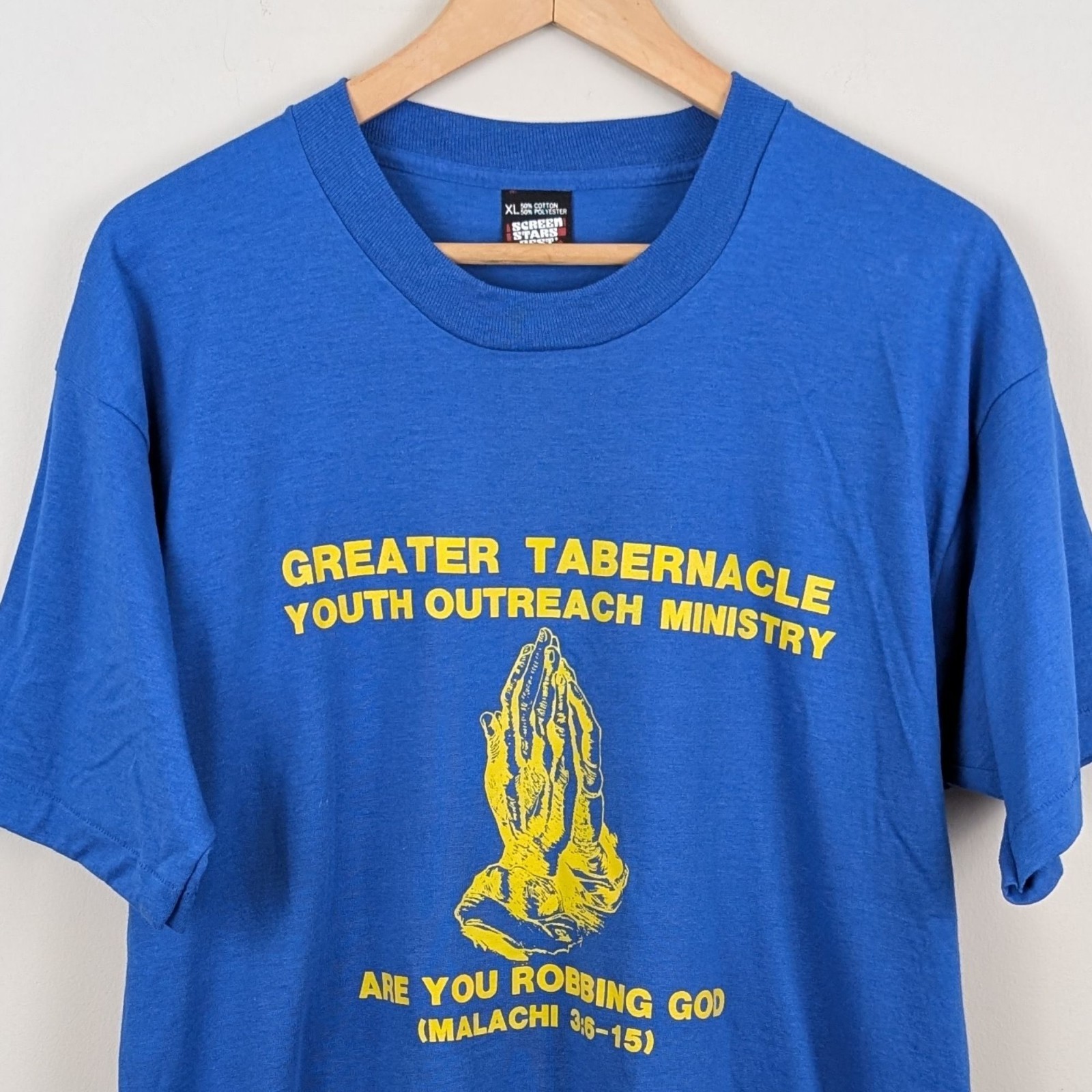 Vintage Greater Tabernacle Ministry Tee Screen Stars Best L USA Made Religious