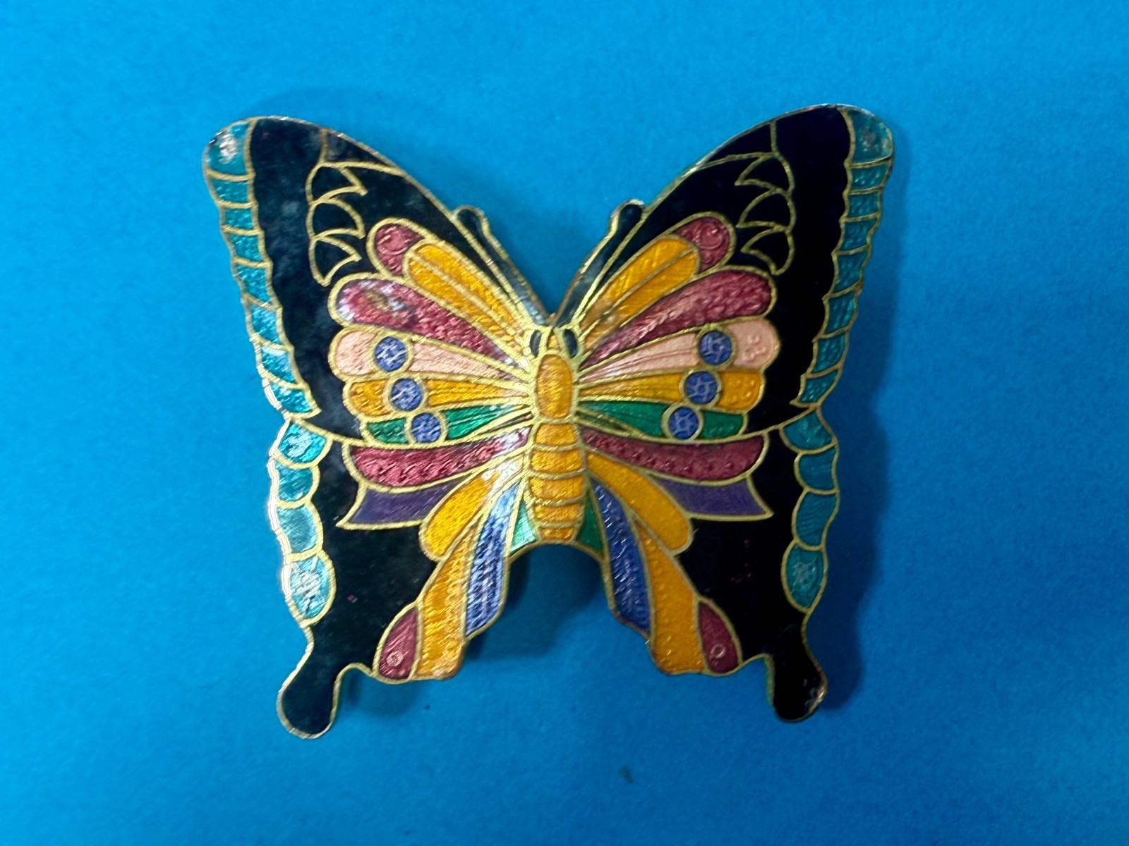 Beautiful Multi-Colored Butterfly Shaped Cutout Hippy Boho Vibe Belt Buckle