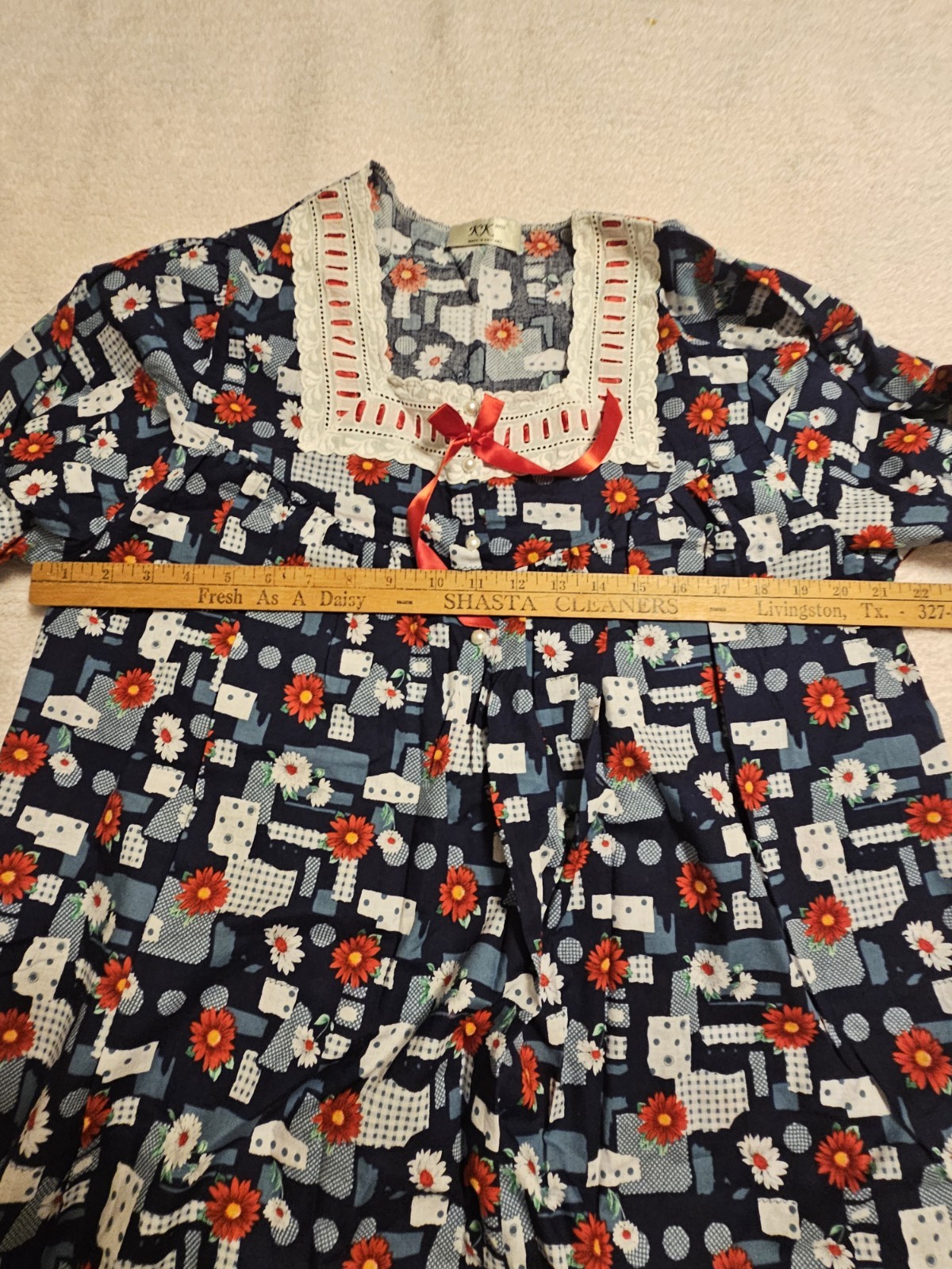 K K Made In England Vintage Nightgown Women’ Size 20/22UK,18USA Patchwork Design