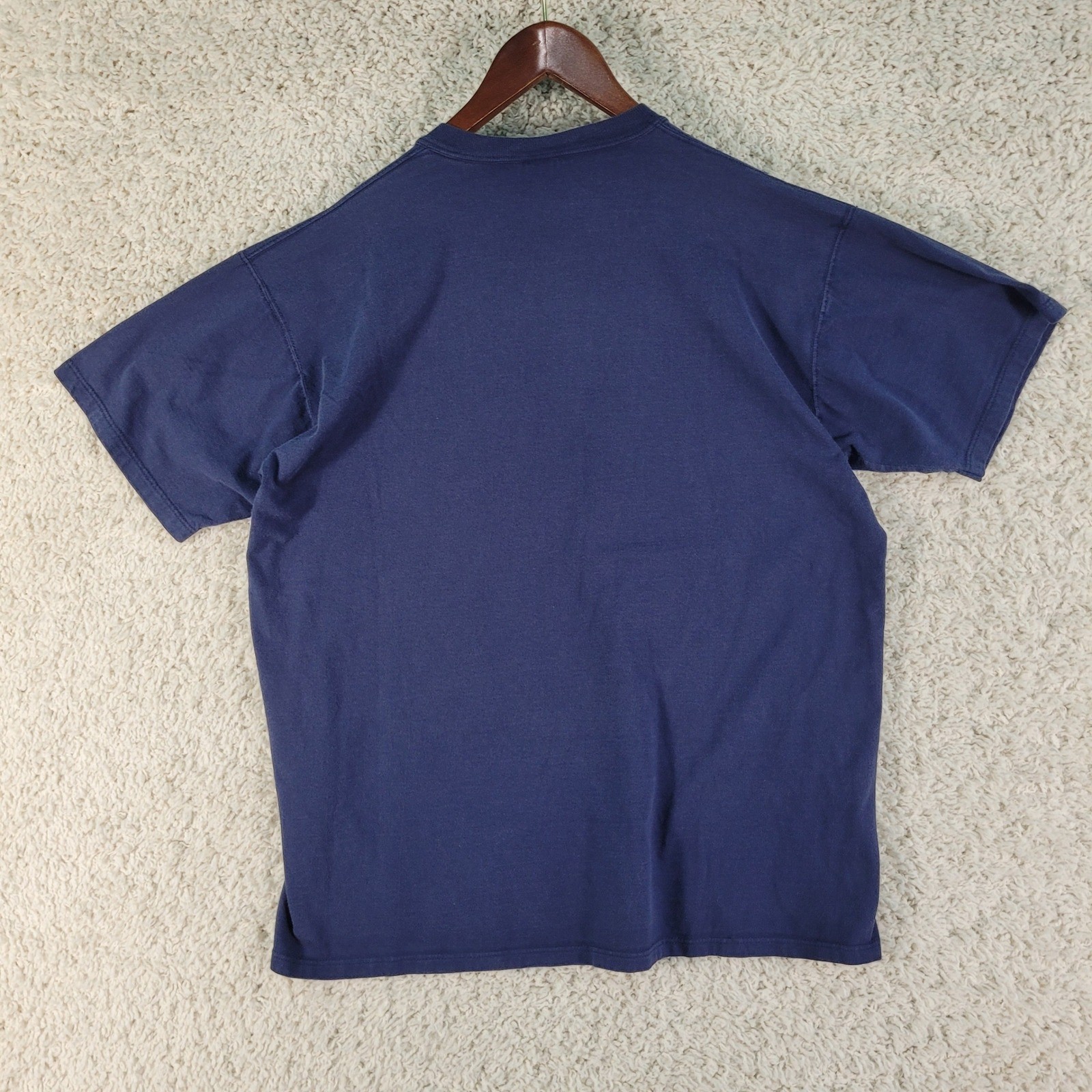 Russell Athletic T-Shirt Men’s Large Navy Blue Good Vintage USA Made 100% Cotton