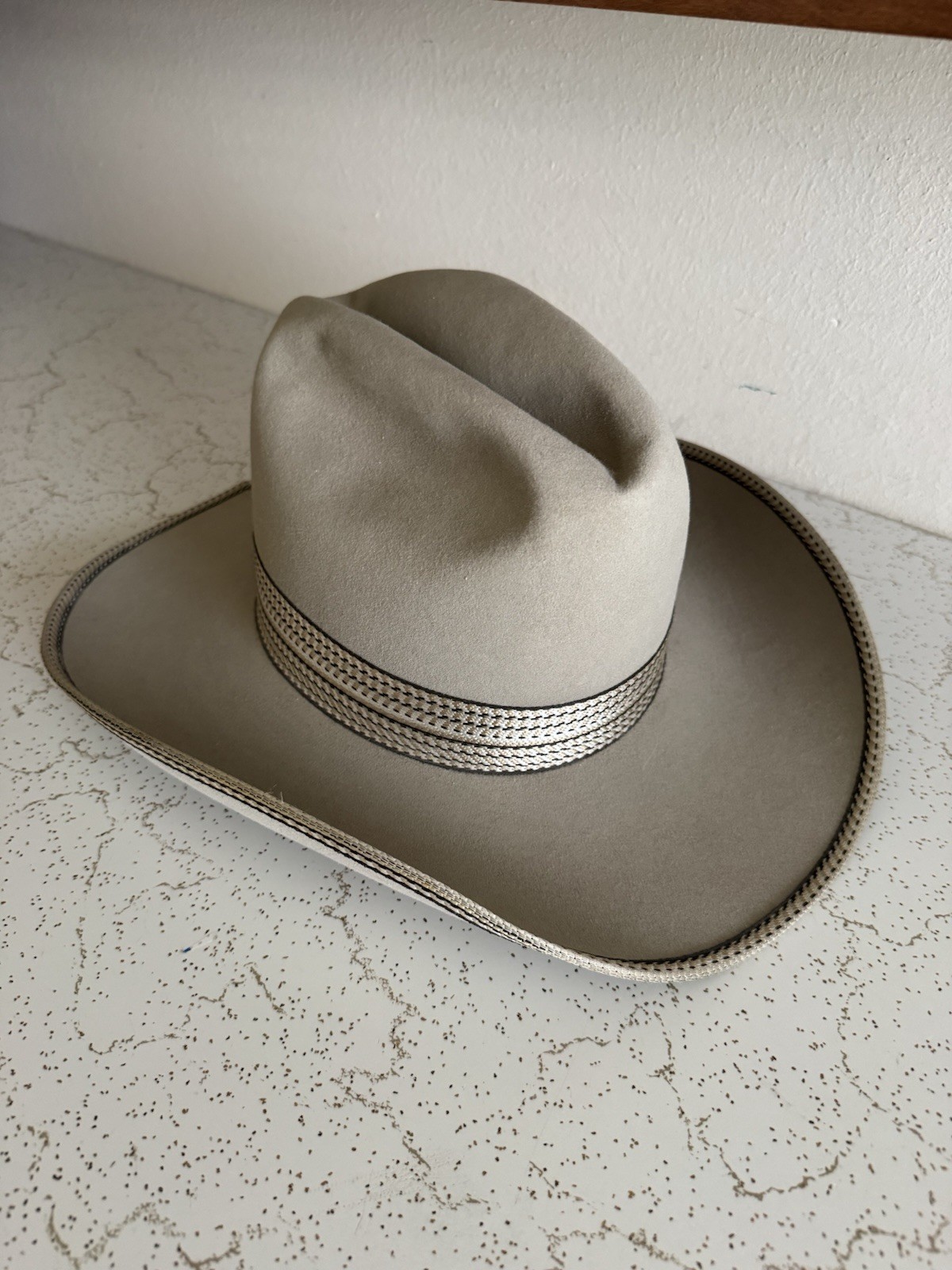 1970s Resistol Stagecoach 7 1/2 LONG OVAL Silverbelly Cowboy Western Hat 80s