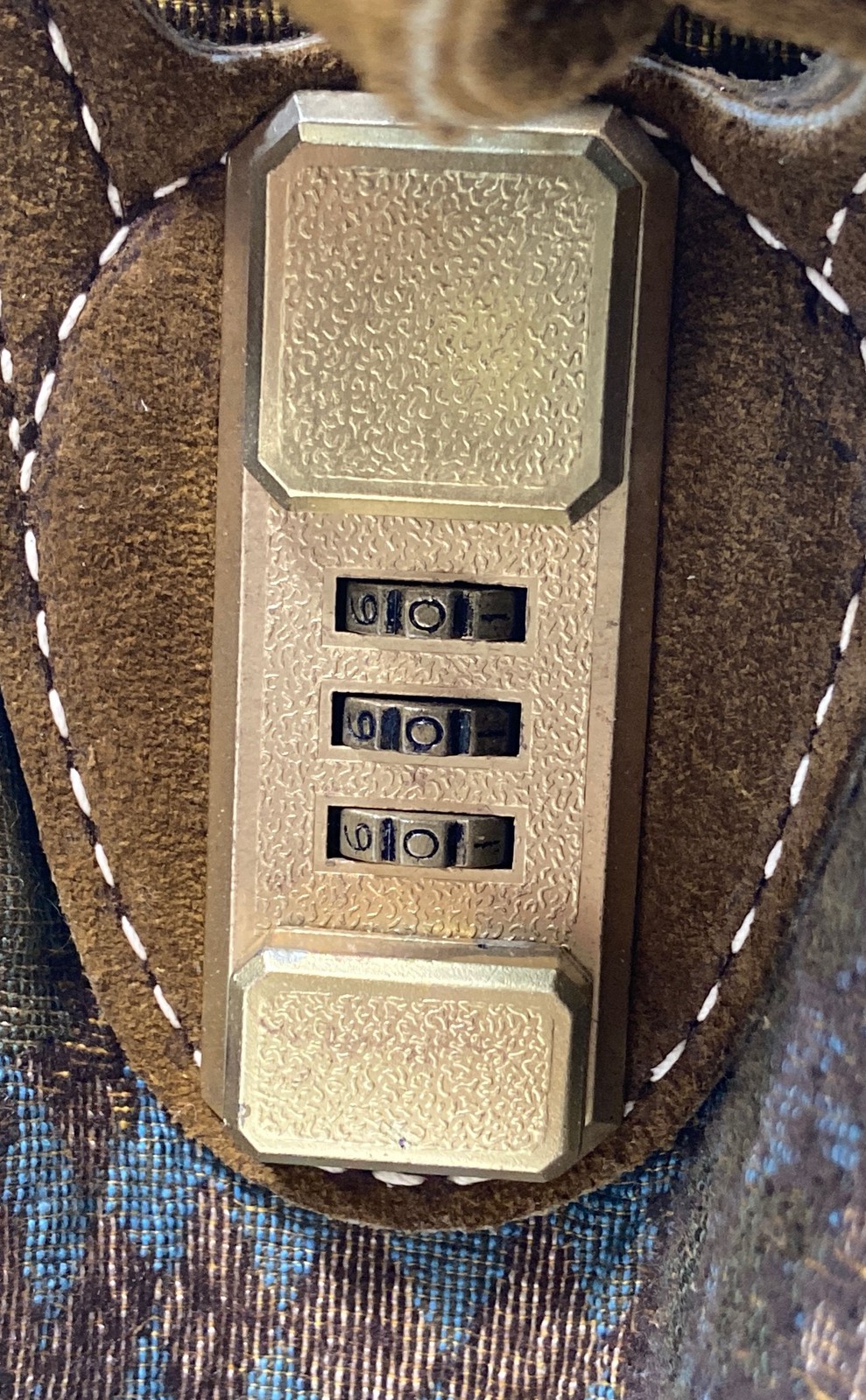 Vintage 70s The French Company Brown Suede Patchwork Tapestry Crossbody Bag
