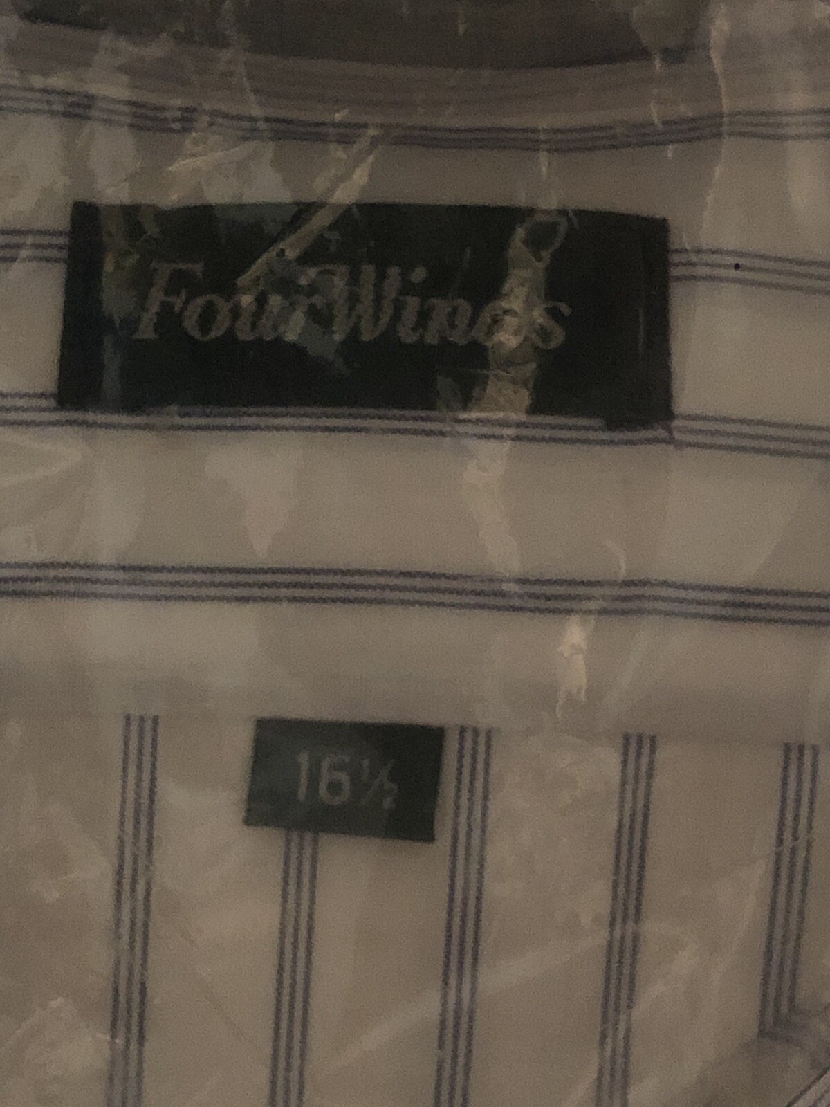 Vintage Four Winds Button Up White 16 1/2 SH3