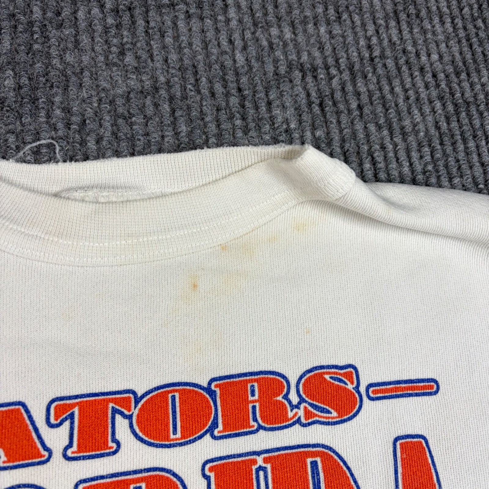 Vintage Dodger Sweatshirt Mens L University of Florida Gators White USA Made