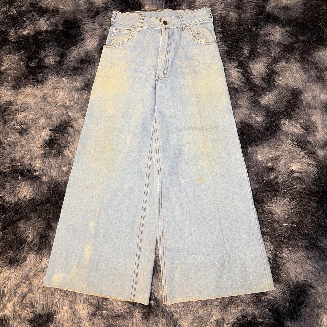 VINTAGE 80S BELL BOTTOM FLARED JEANS Size 26 MADE IN USA
