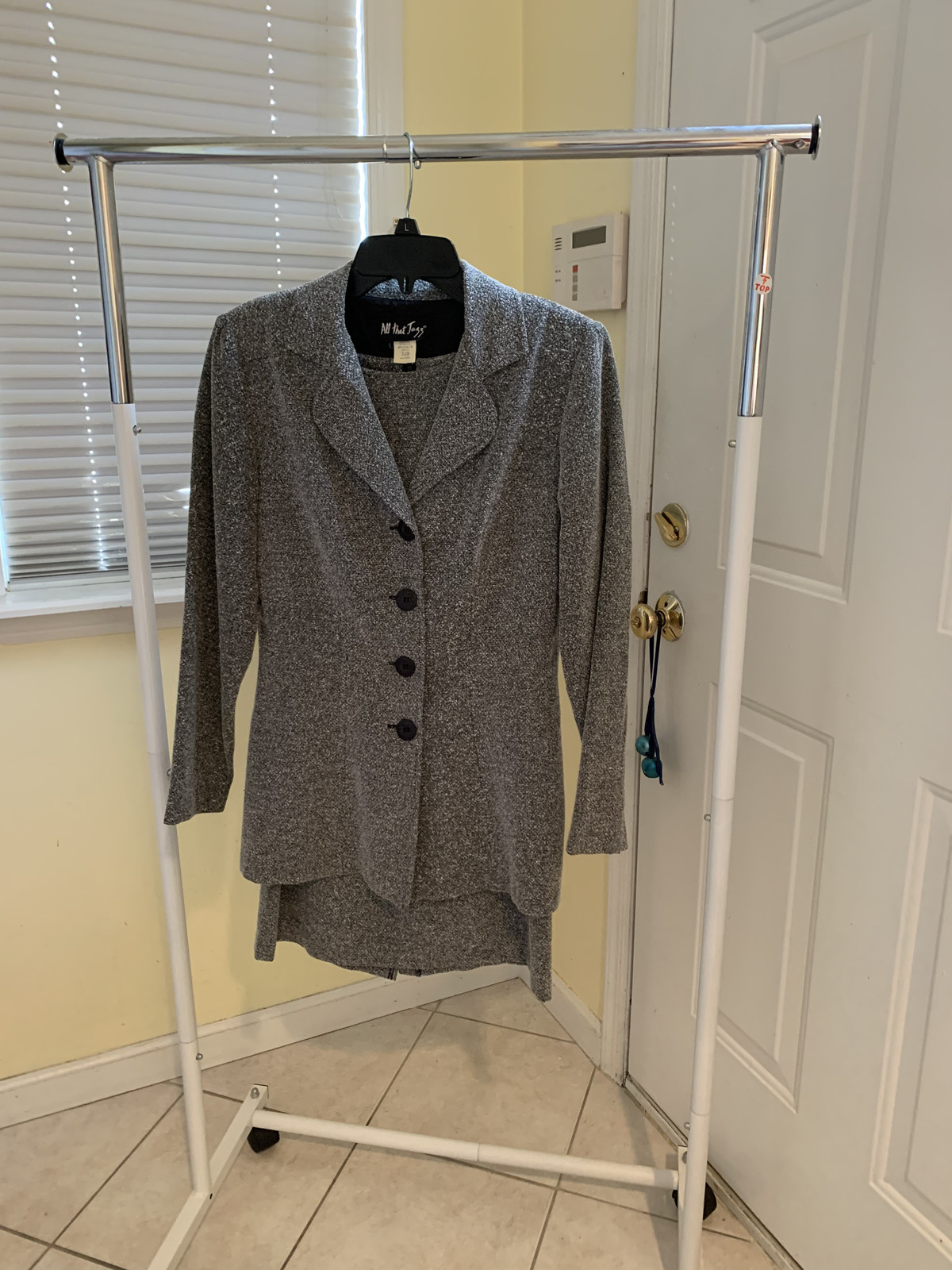 Vintage 80’s “All that Jazz” Gray Dress Suit, Size 7/8, Business/Casual Attire