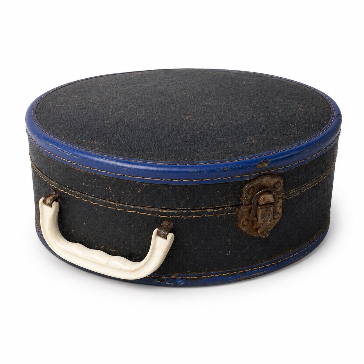 Vintage Oval Hat Box, 1940s–1960s