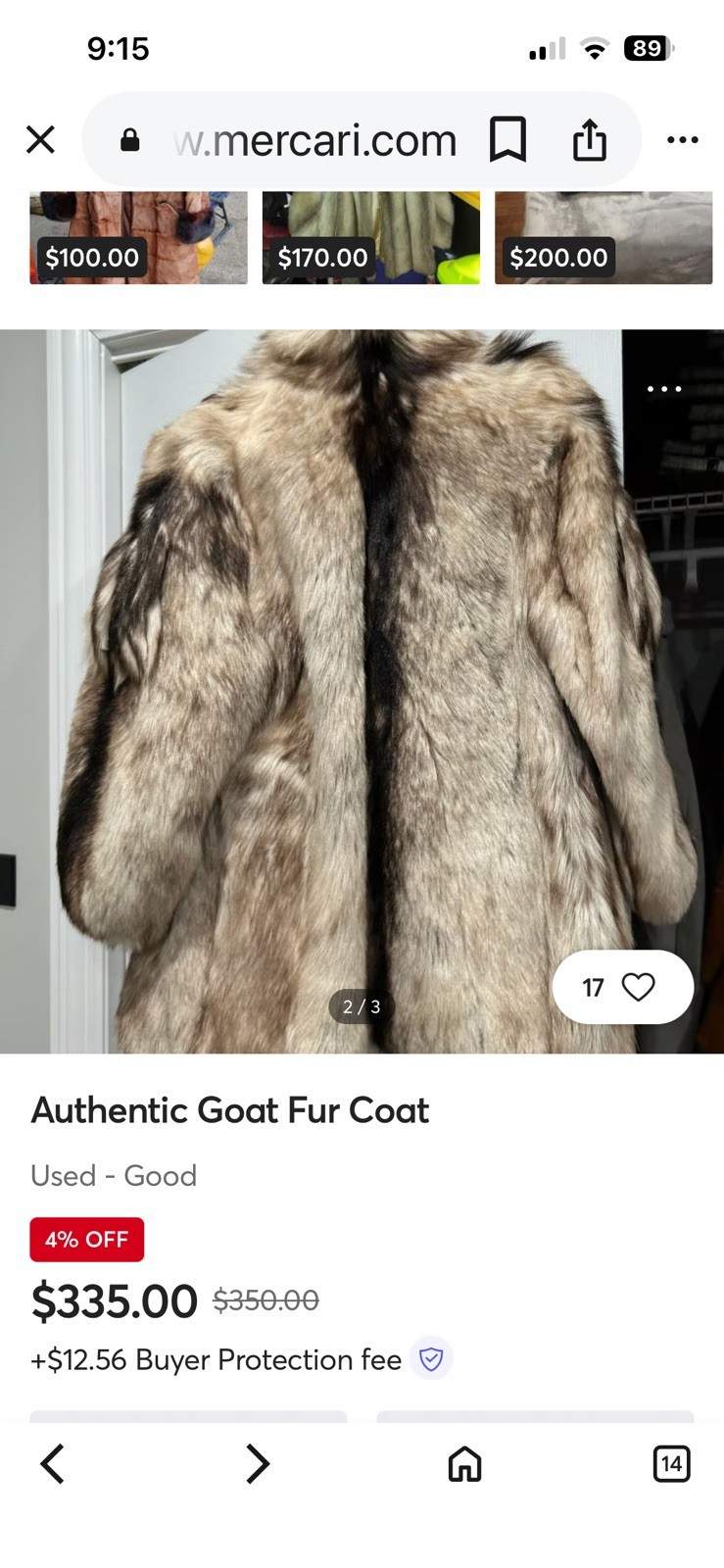 Vintage PD Furs AUTHENTIC Fur Coat Western Fringe 3 Snap Front