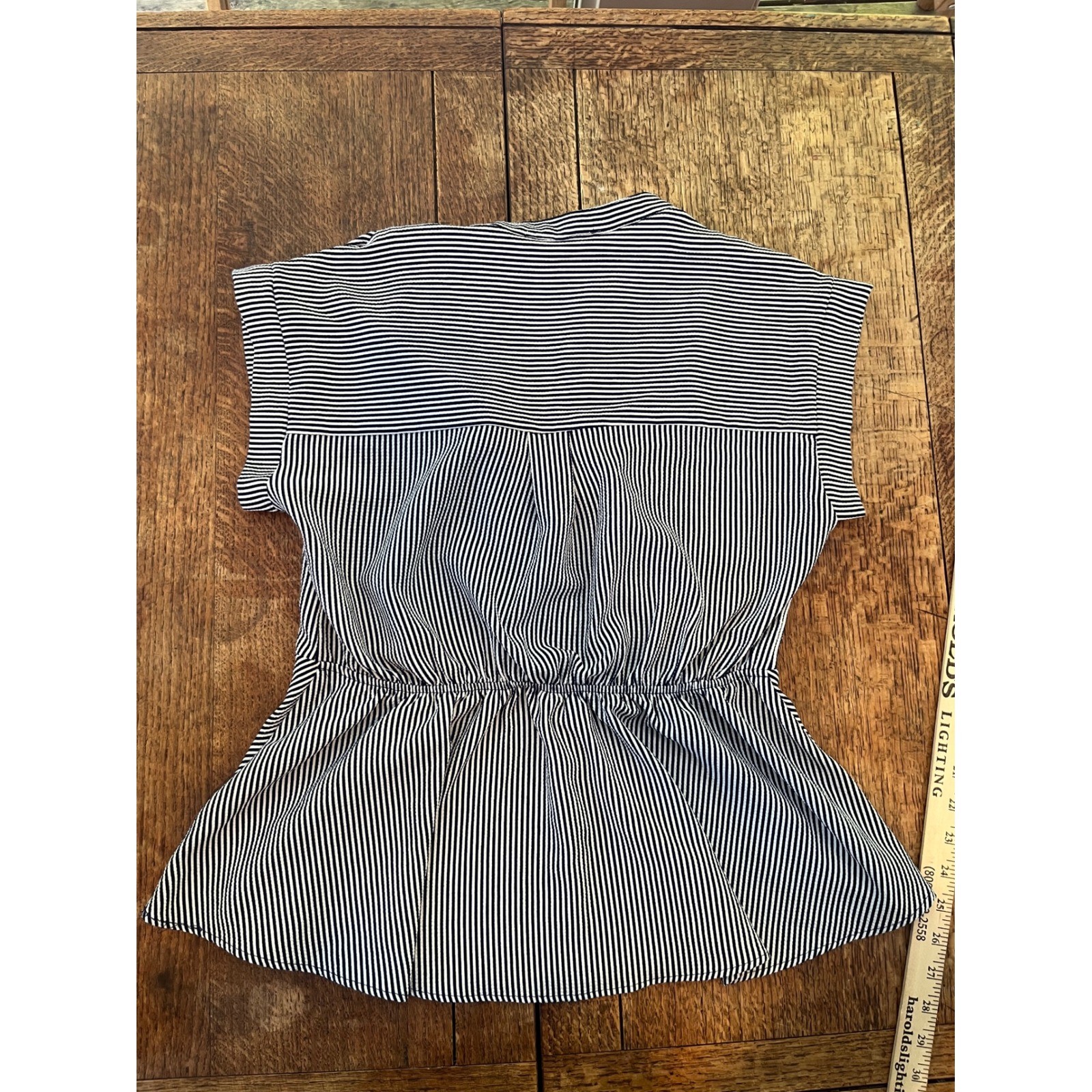 Chevron peplum top XL retro 2010s tumblr era business casual millennial
