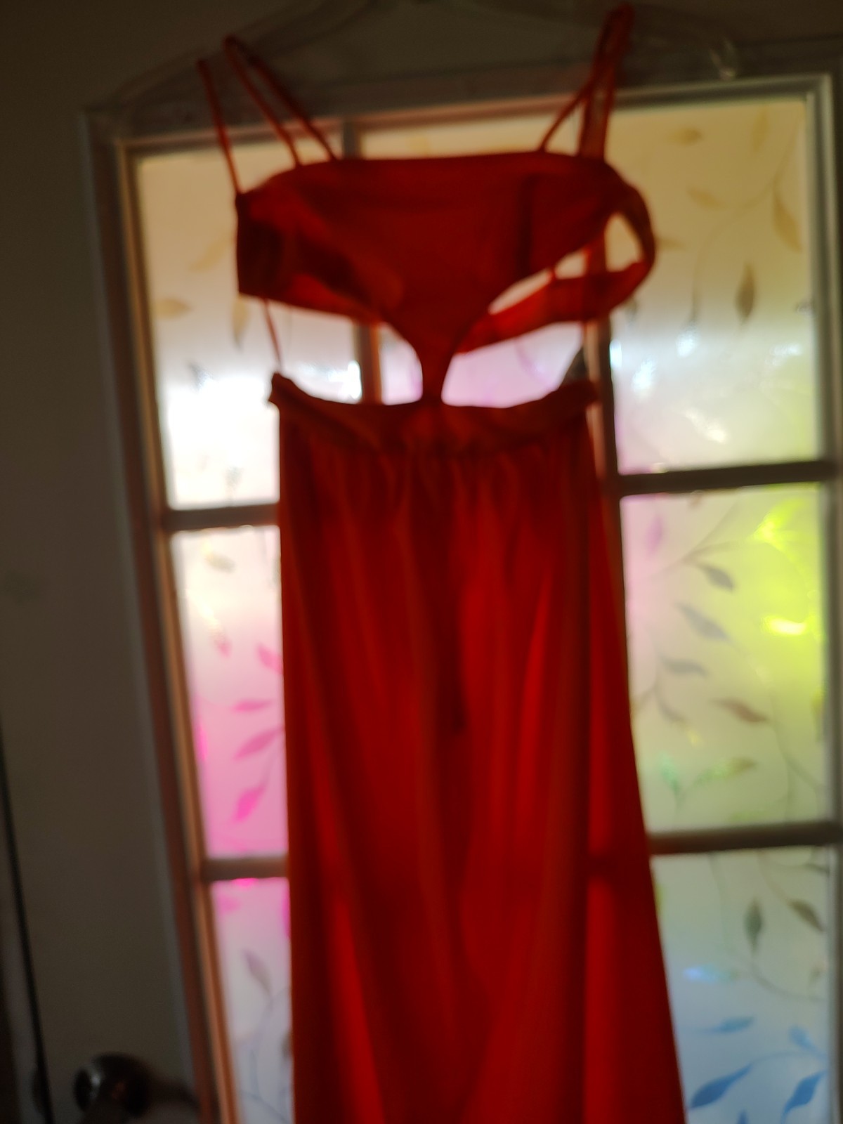 1960’s Orange Halter Maxi Sundress S
