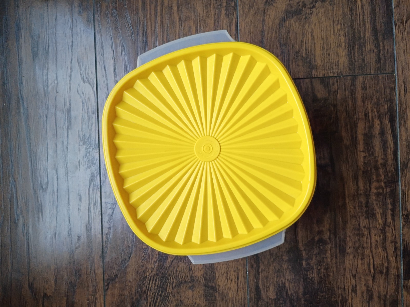 Vintage Plastic Tupperware with Yellow Top