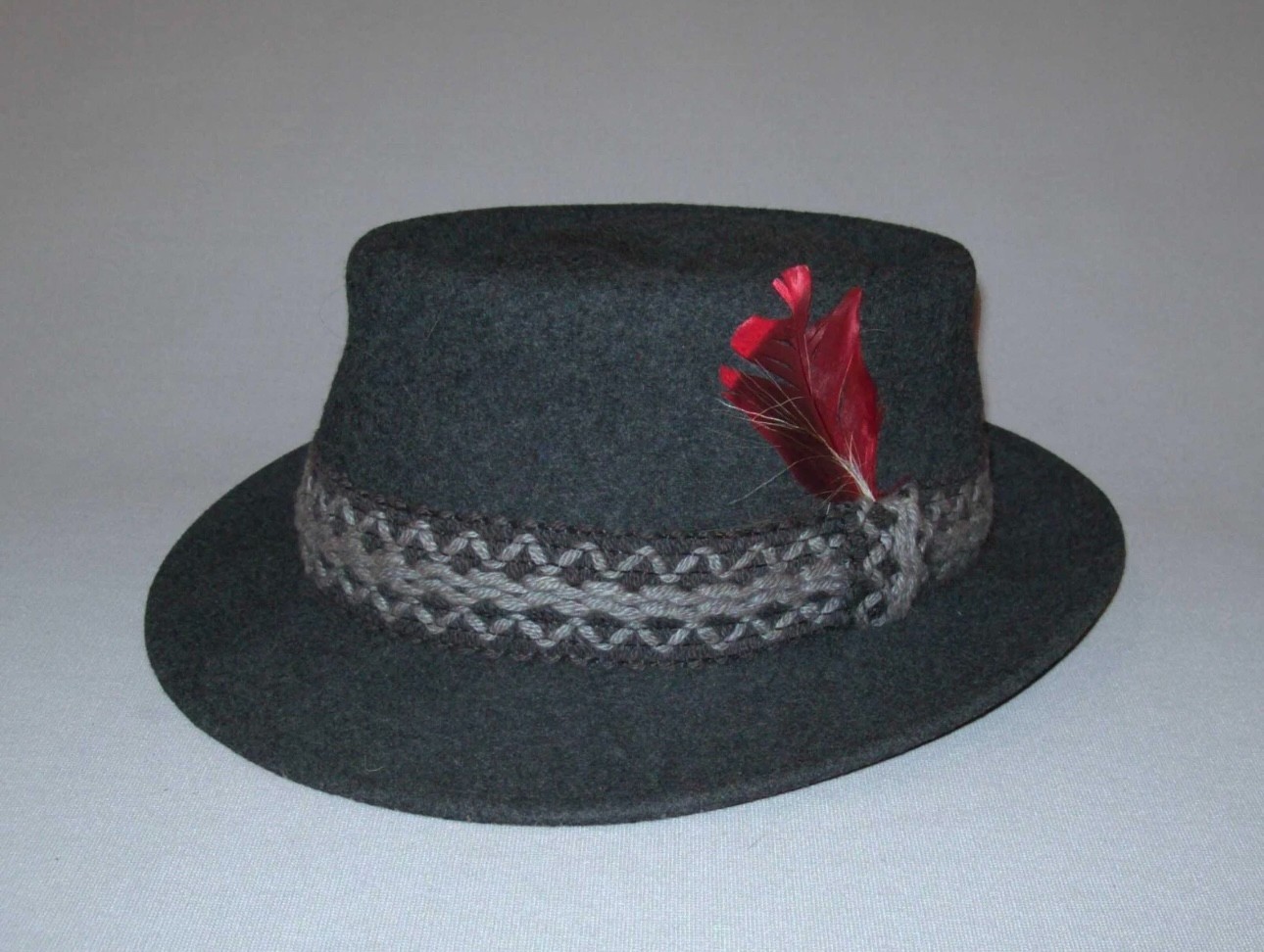 Old Antique Vtg Ca 1950s Friendly Club Gray Wool Felt Hat Sz 6 7/8 Fedora Nice