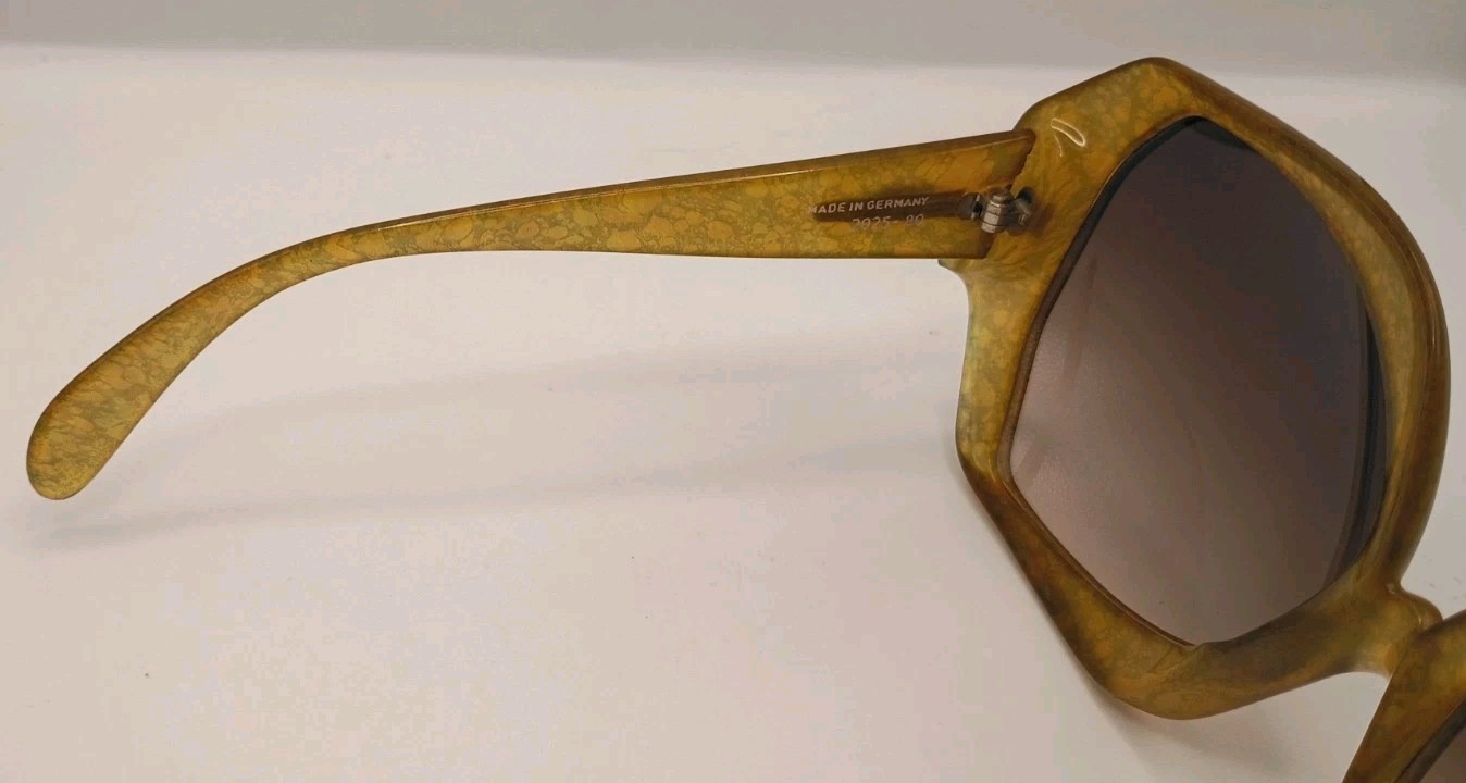 Rare Vtg. 1970s Christian Dior 2025-80 Sunglasses Oversized Honey Optyl Germany