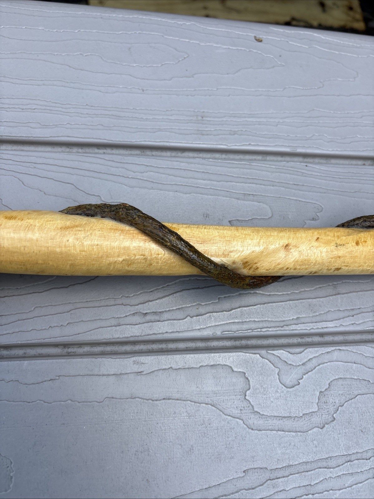 Wooden walking stick 41 Inches Long Unique Design With Vine Wrap