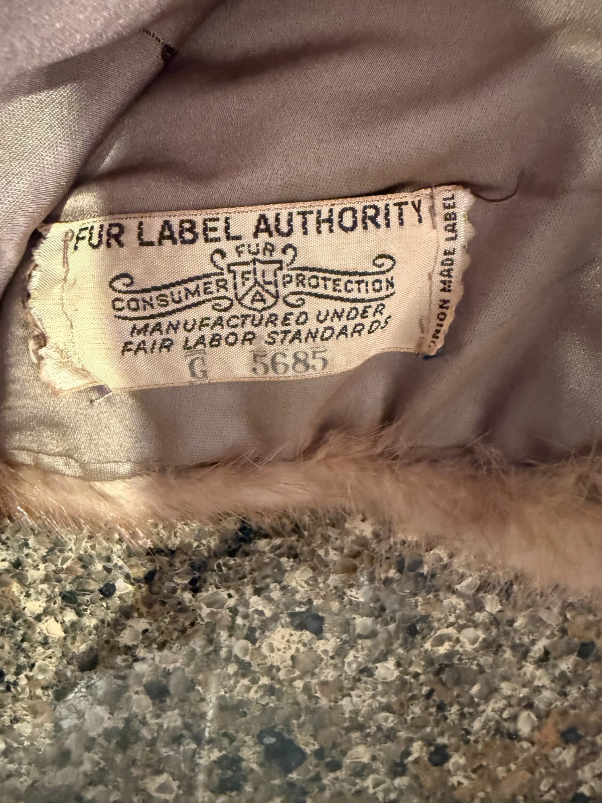 Vintage Real Mink Fur Stole Wrap Capelet Monogrammed Mid Century Hollywood Glam