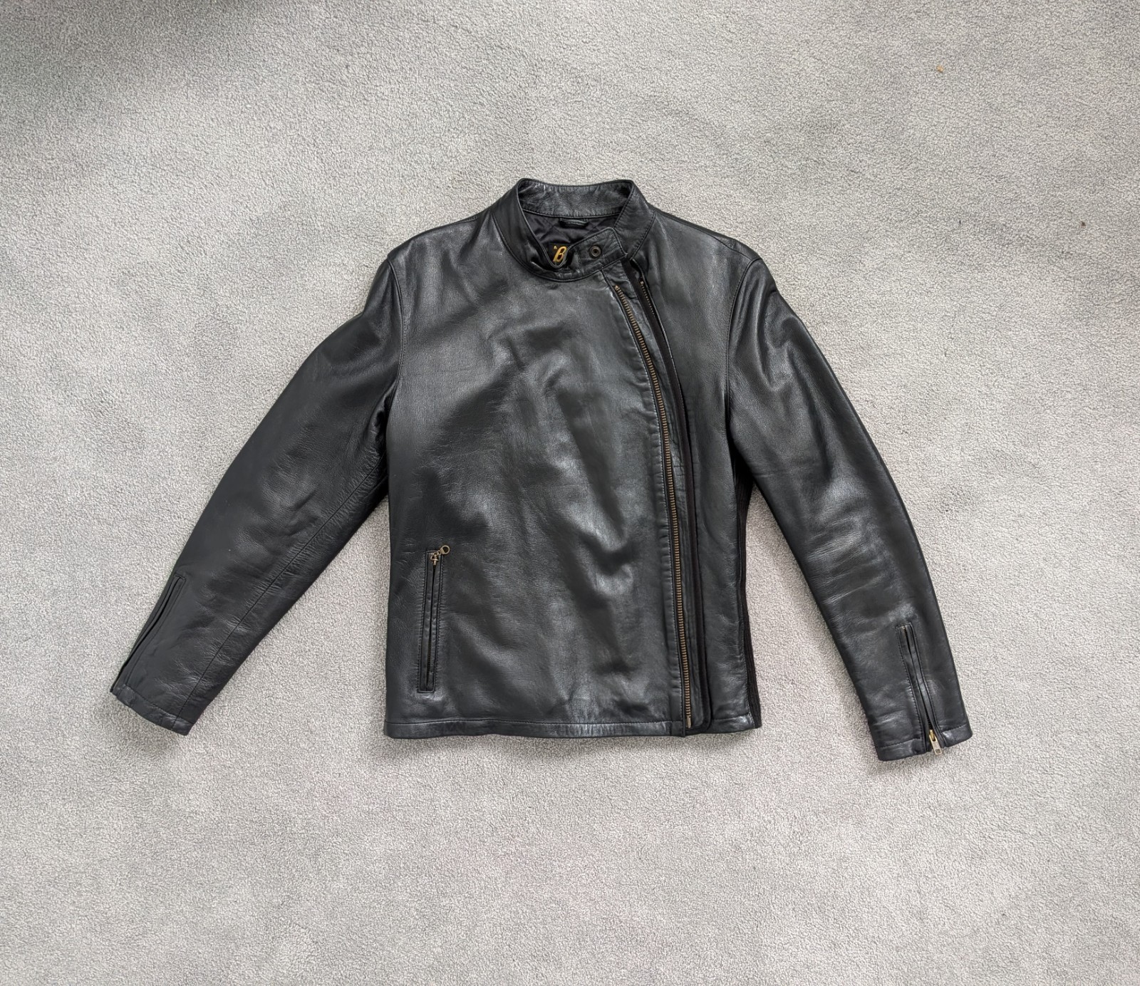 Mint Vintage BUCO Black Leather Motorcycle Jacket Unisex – Womens L (Mens S-M)