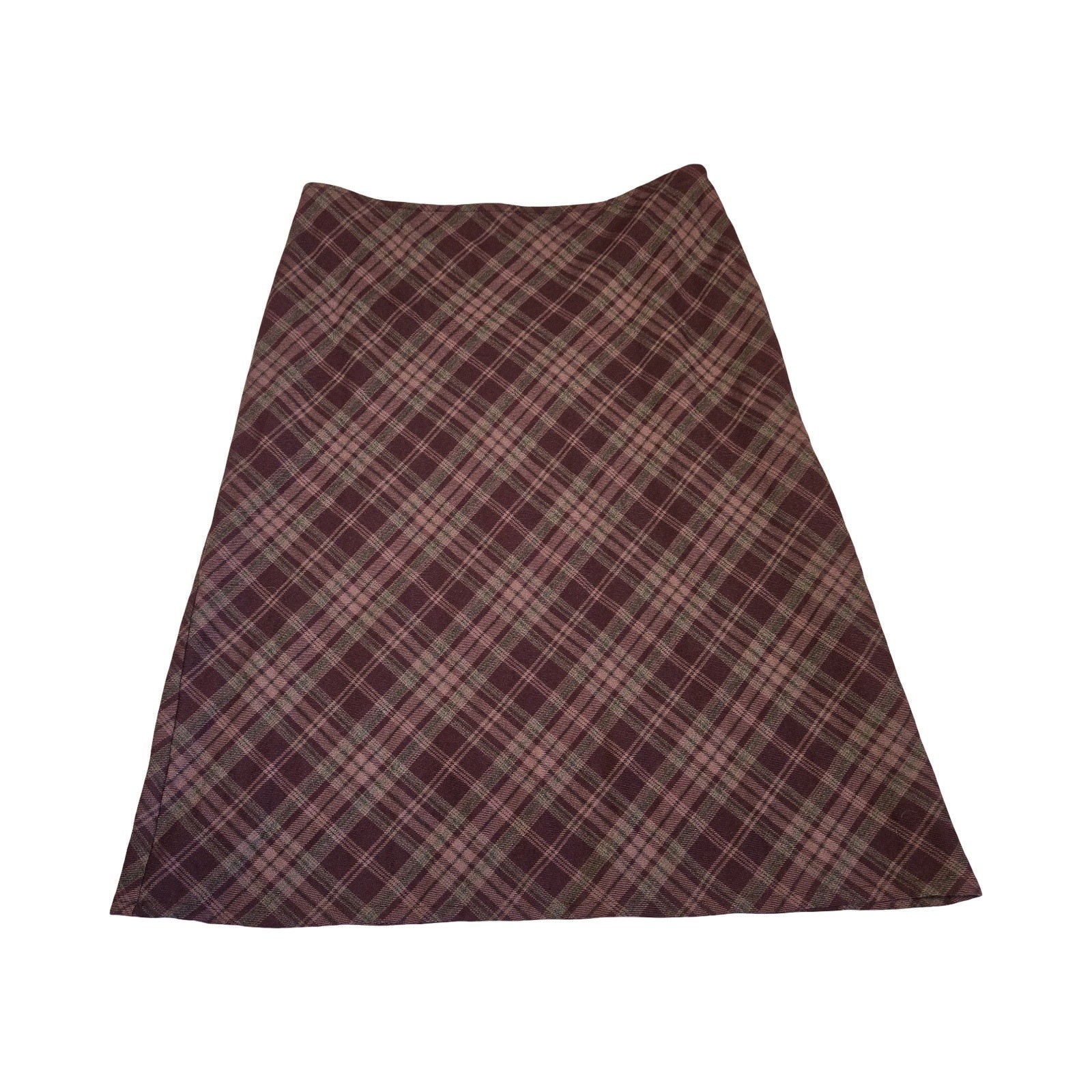 VTG y2k 90s purple plaid skirt / SM 4 / knee length, preppy, grunge, Academia