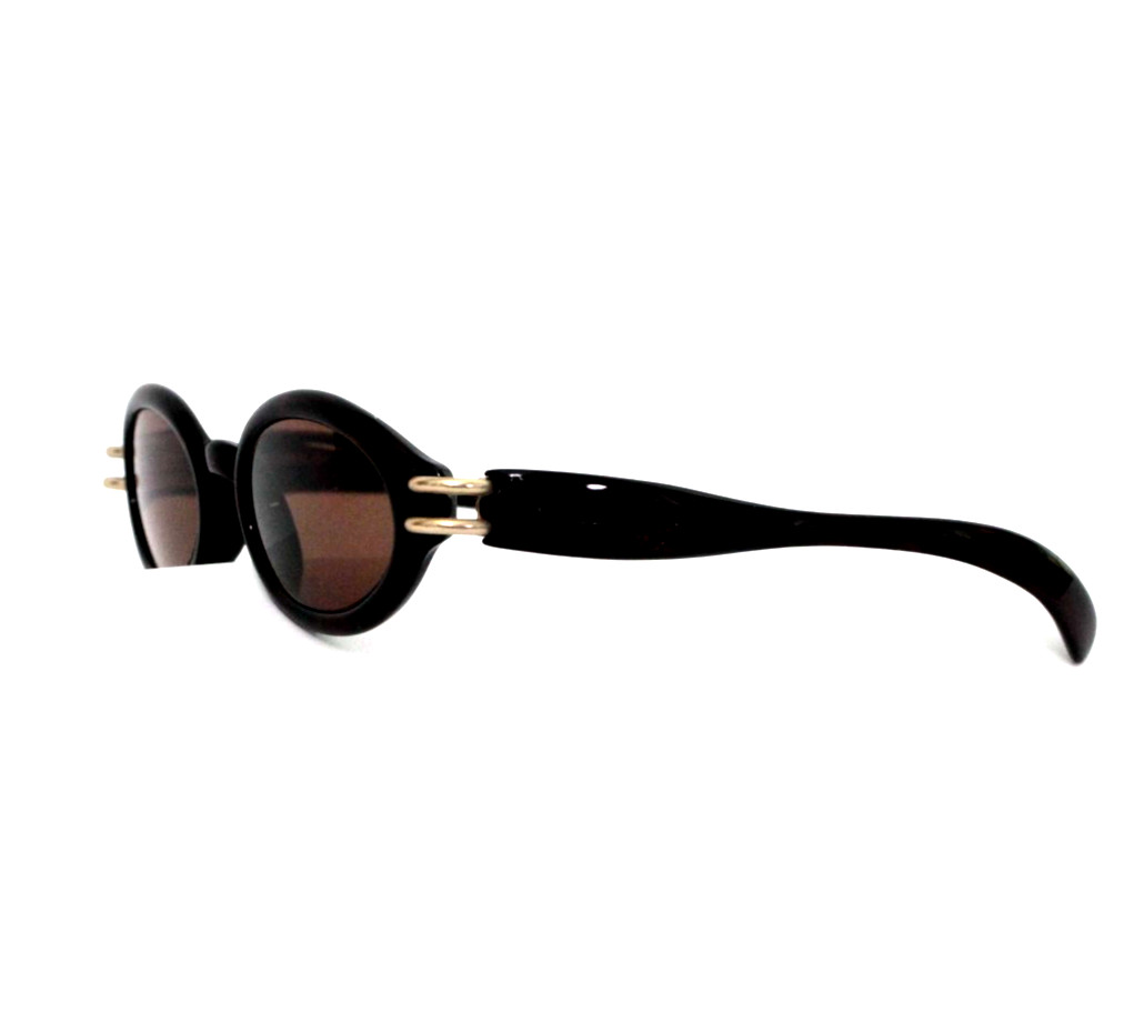Lagerfeld 4132 31 C3, Vintage 90s beige Steampunk Oval Frames