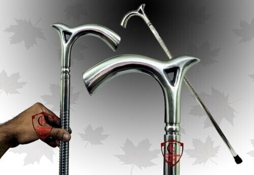 Stylish Stainless Stick Walking Cane The Remarkable V Handle Handmade Designer