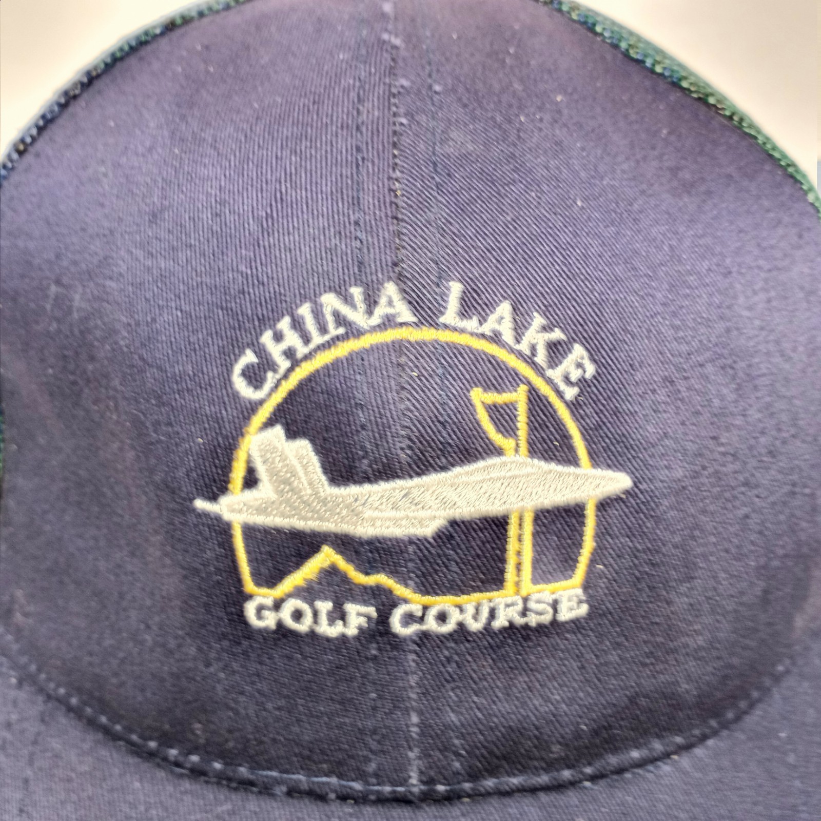 China Lake Golf Course Hat Mesh Tartan Adjustable Strap Back New With Tags