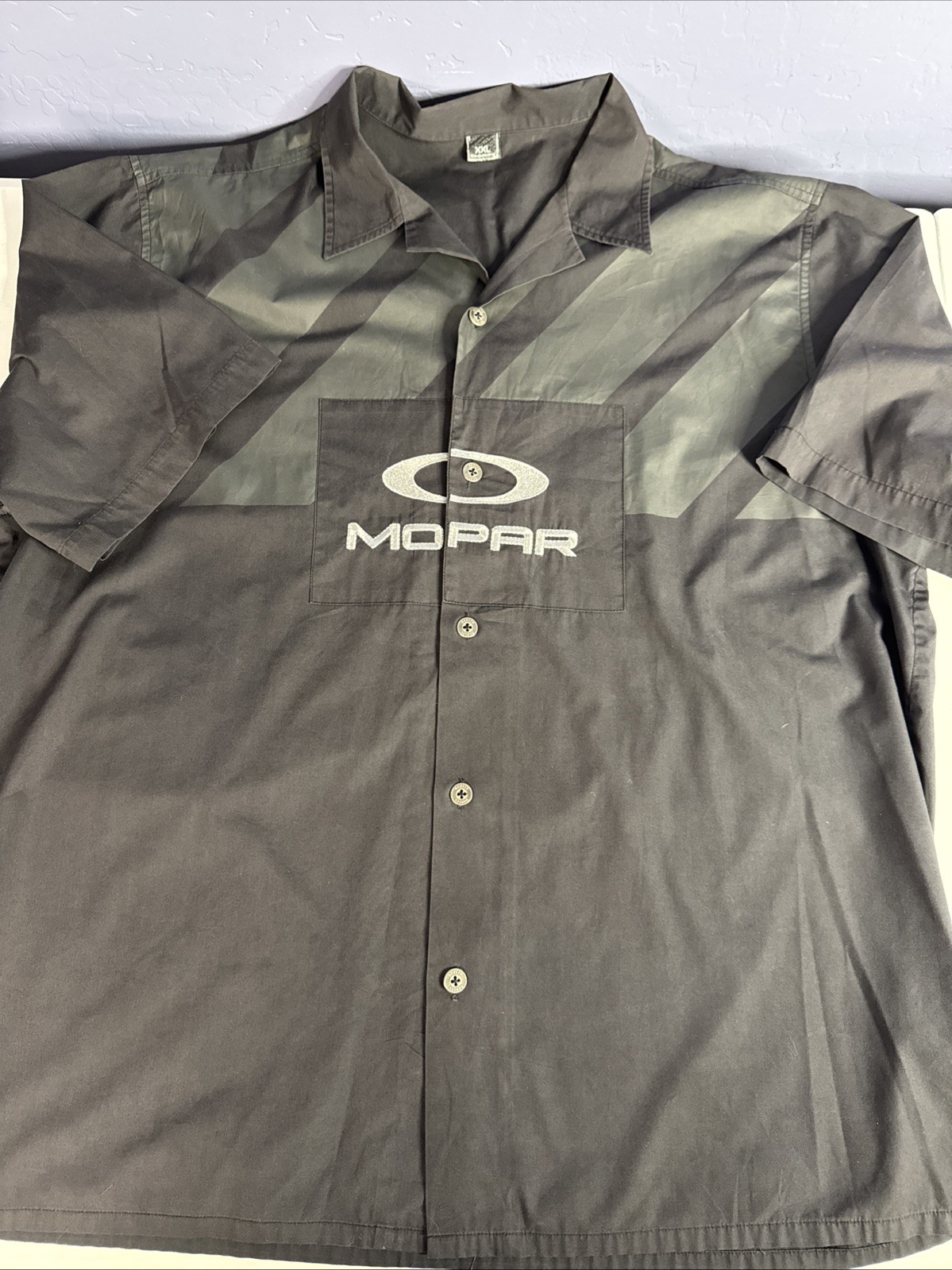 Oakley Software Mopar Racing Button Down Short Sleeve Shirt 90s Vintage 2XL