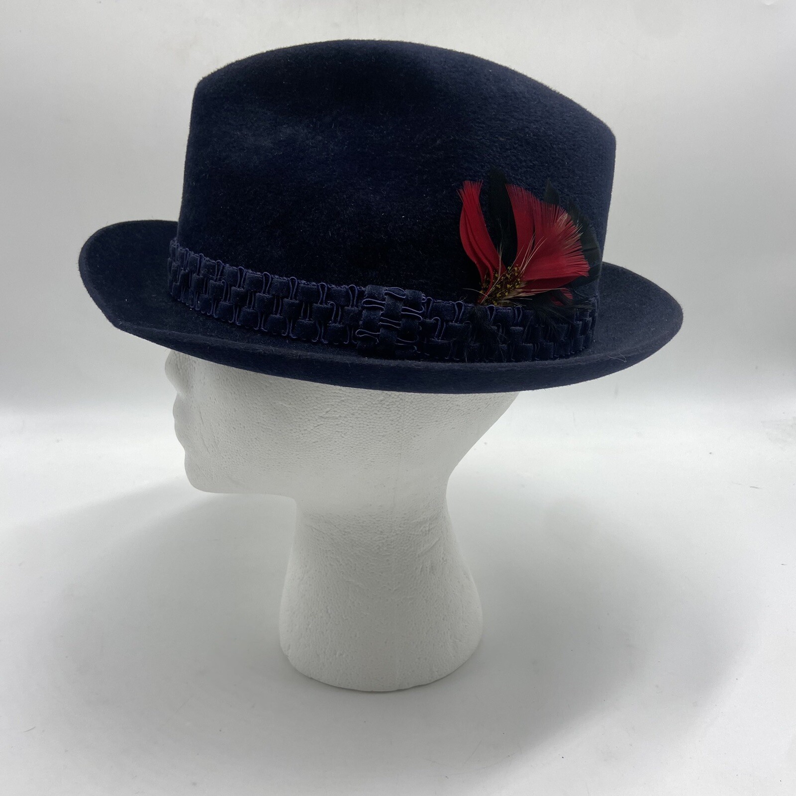 Vintage Resistol Fedora Self-Conforming 7 1/8 Hat Dark Blue