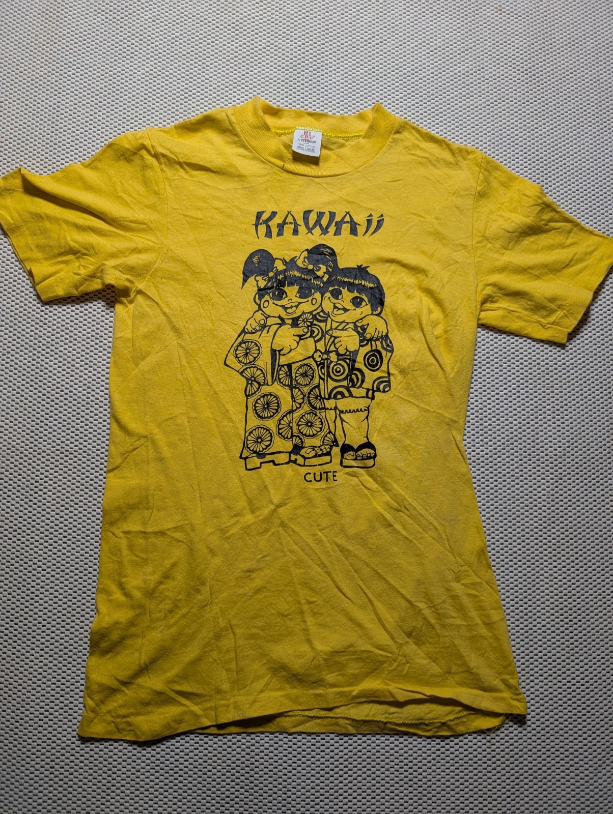 Rare Vntg HI CRU STEDMAN Kawaii Cute Demure Japanese Geisha T Shirt 70s 80s Med