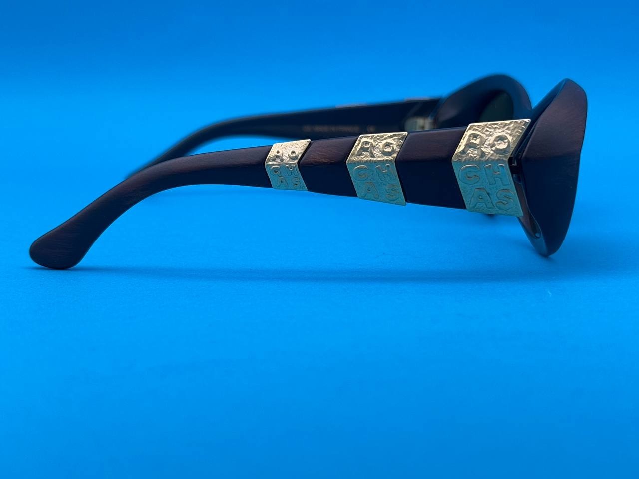 Vintage Rochas Paris 9043 10 Cat Eye Sunglasses Black France Designer Rare EU