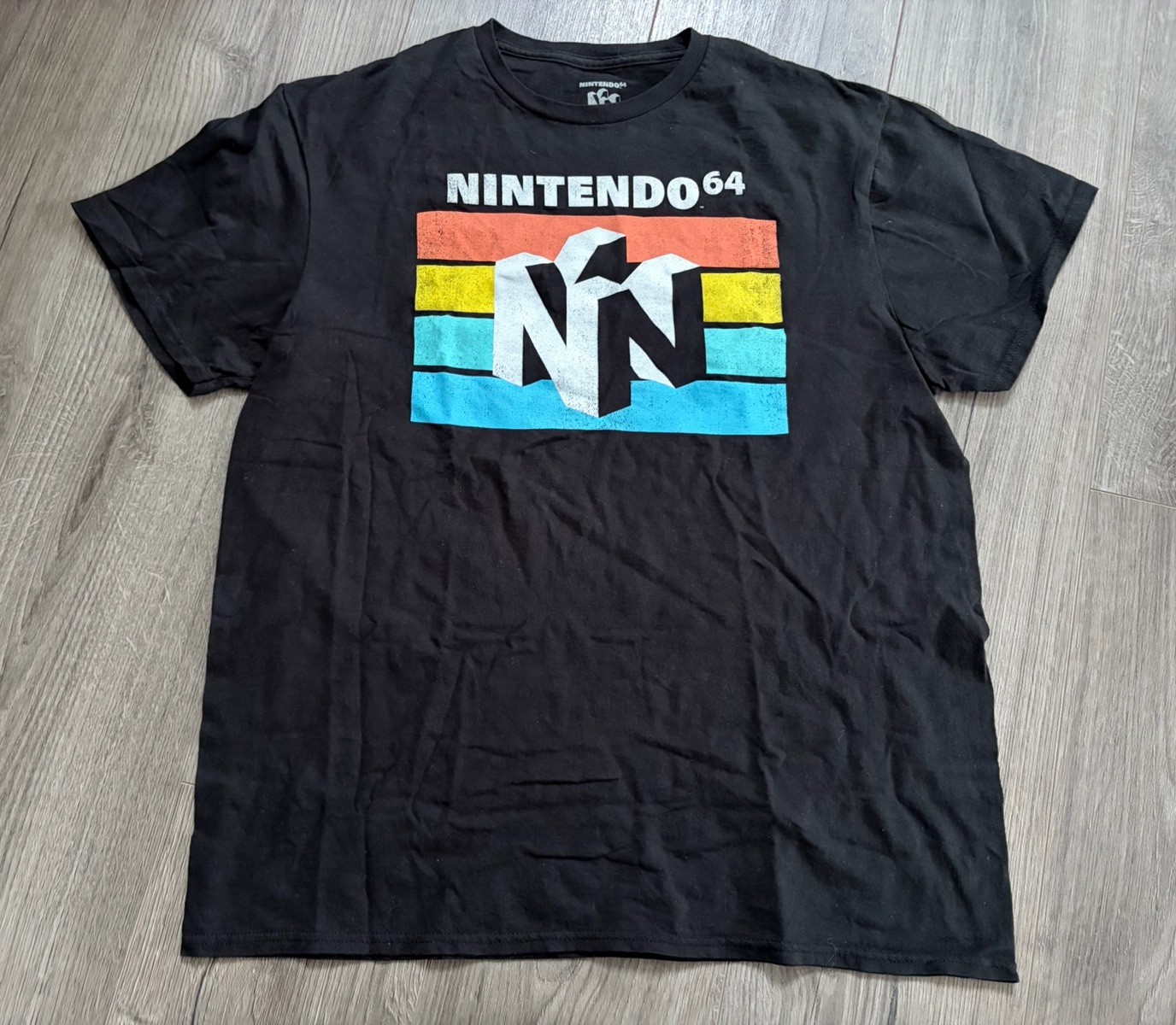 Nintendo 64 2020 N64 Men’s T-shirt Large Short Sleeve Black Used