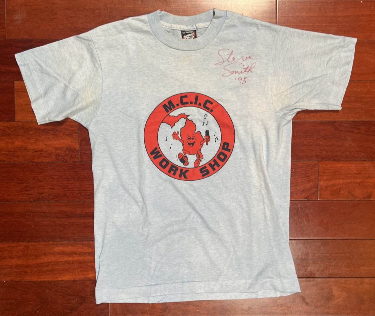VTG 90s Screen Stars Best Single Stitch M.C.I.C. Workshop Steve Smith ’95 M USA