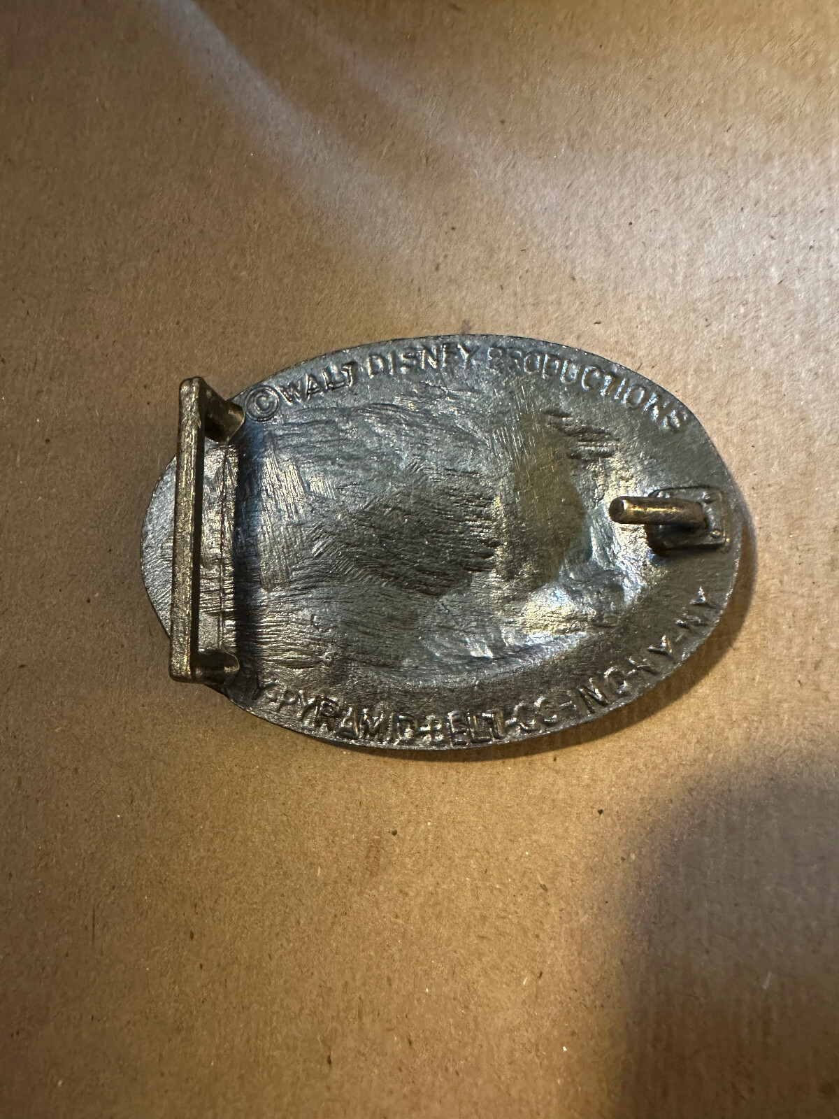 Vintage Mickey Mouse Cowboy Belt Buckle Pyramid Co. in 1970s lic. WALT DISNEY